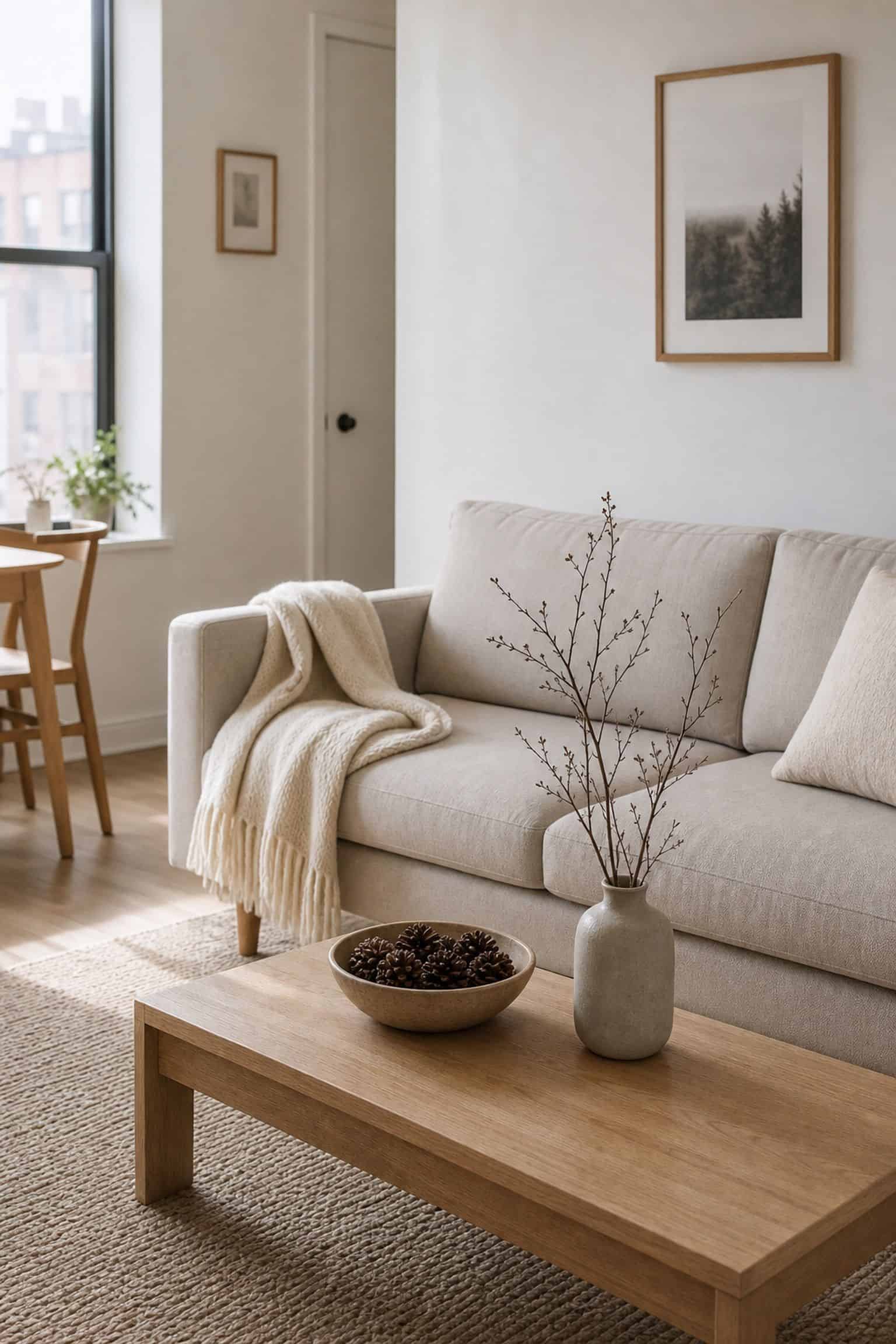 Do Not Treat Winter as a Heavy Theme small apartment idea for Top 19 After-Christmas Winter Decor Ideas for Small Apartments.