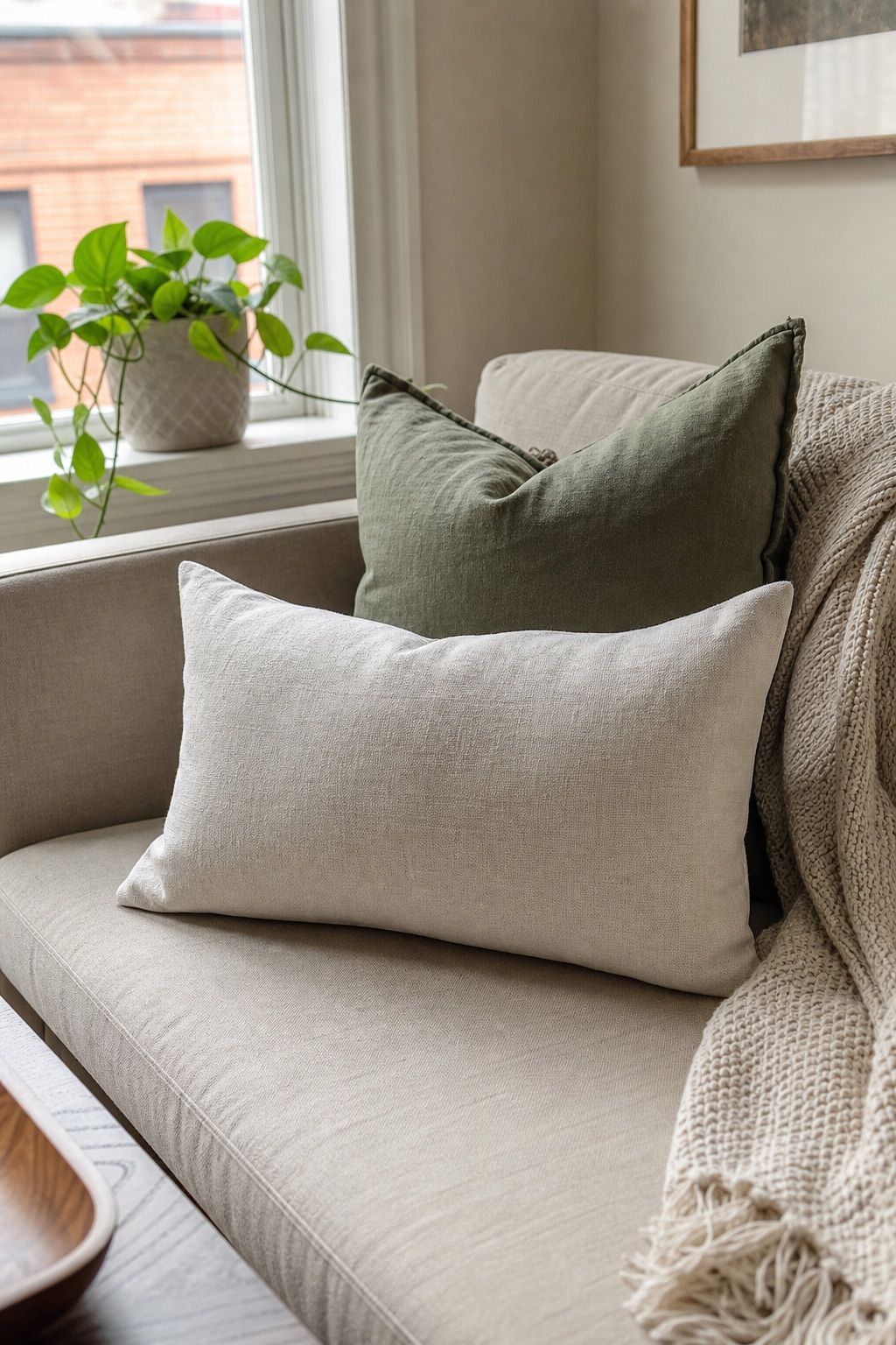 Washed Linen Lumbar Pillow Cover 12x20 small apartment idea for 20 Amazon Home Decor Finds Under $50 That Look Way More Expensive.