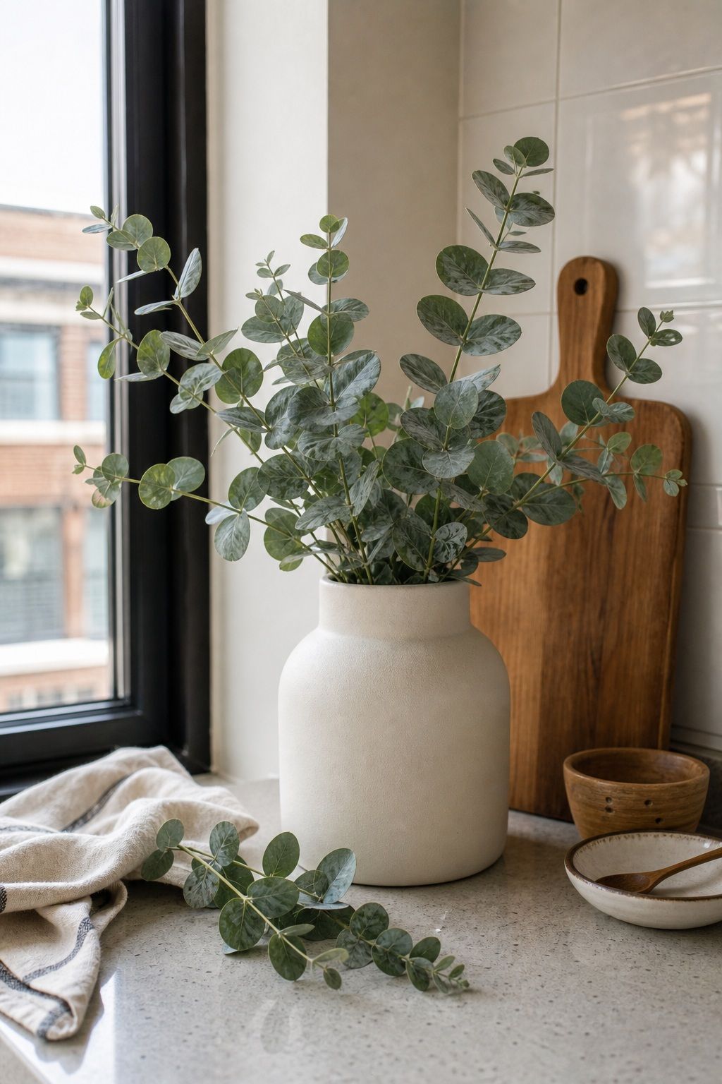 Faux Eucalyptus Stems 6-Pack small apartment idea for 20 Amazon Home Decor Finds Under $50 That Look Way More Expensive.