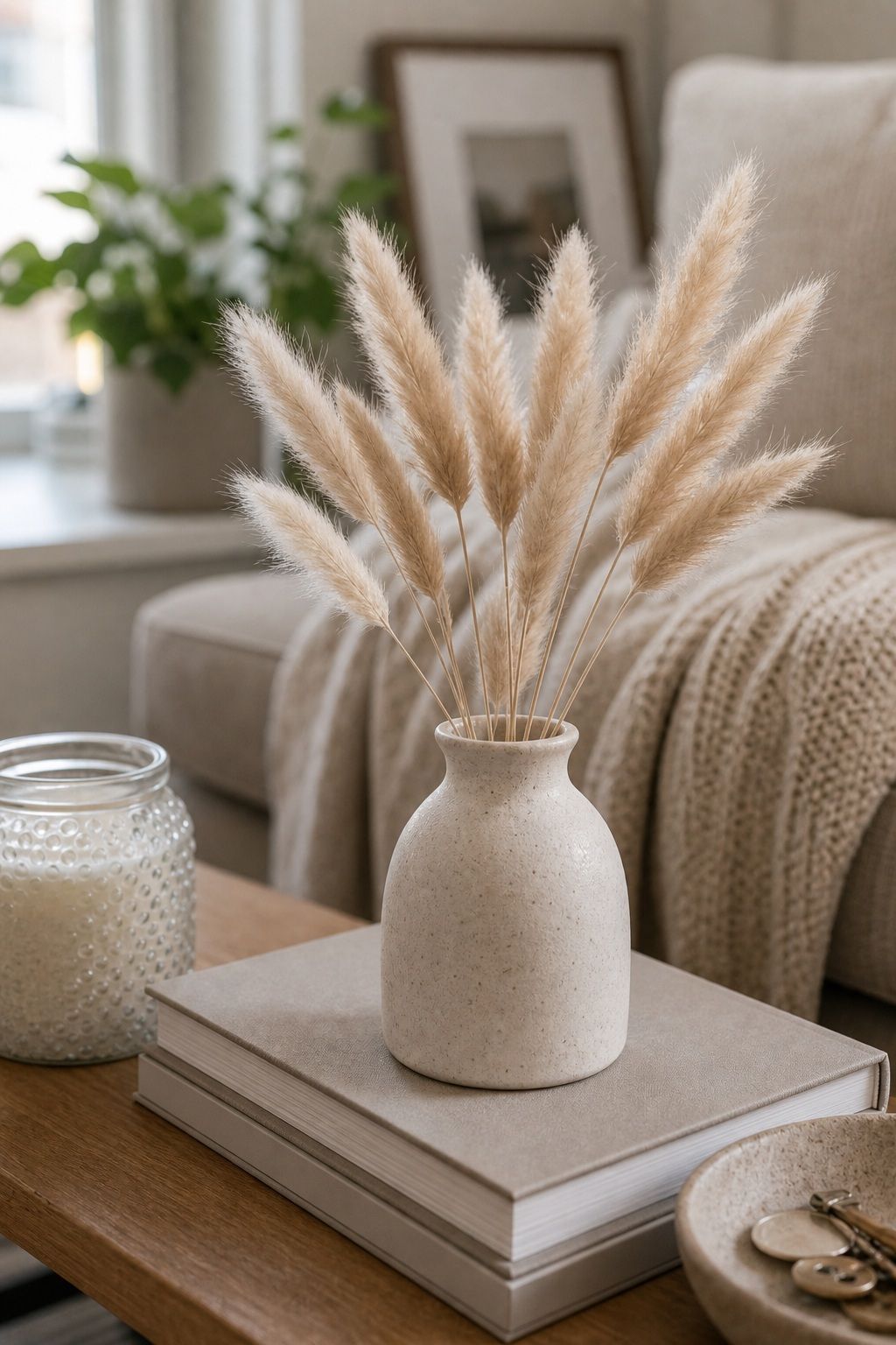 Dried Mini Pampas Grass 10 Stems small apartment idea for 20 Amazon Home Decor Finds Under $50 That Look Way More Expensive.
