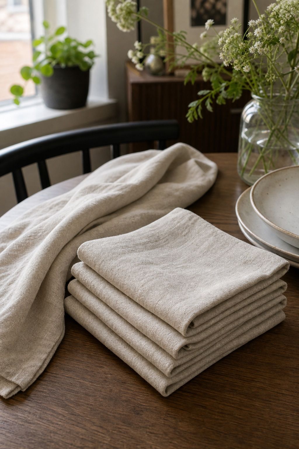 Washed Linen Everyday Napkins Set of 4 small apartment idea for 20 Amazon Home Decor Finds Under $50 That Look Way More Expensive.