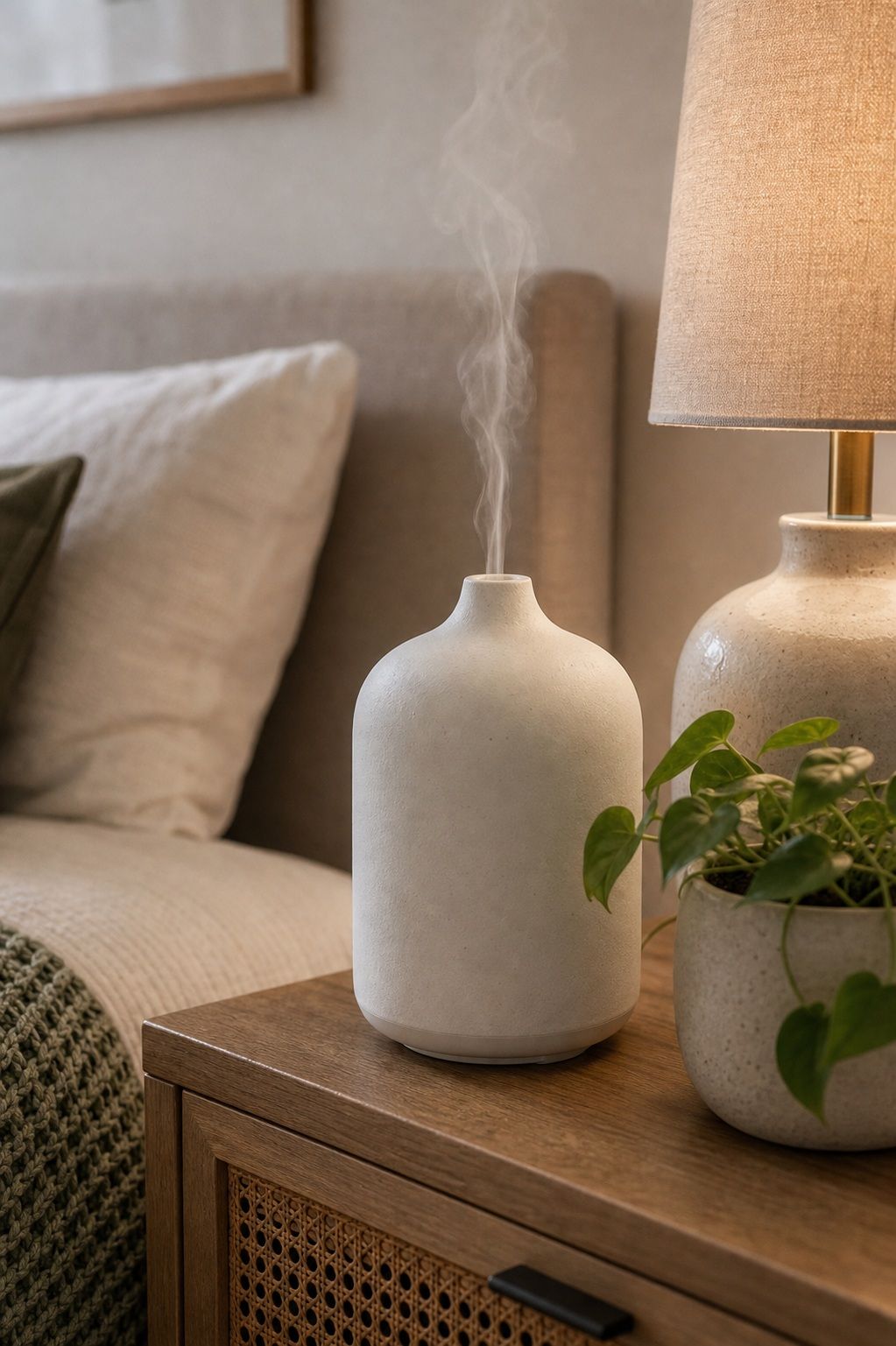 White Ceramic Essential Oil Diffuser 500ml small apartment idea for 20 Amazon Home Decor Finds Under $50 That Look Way More Expensive.