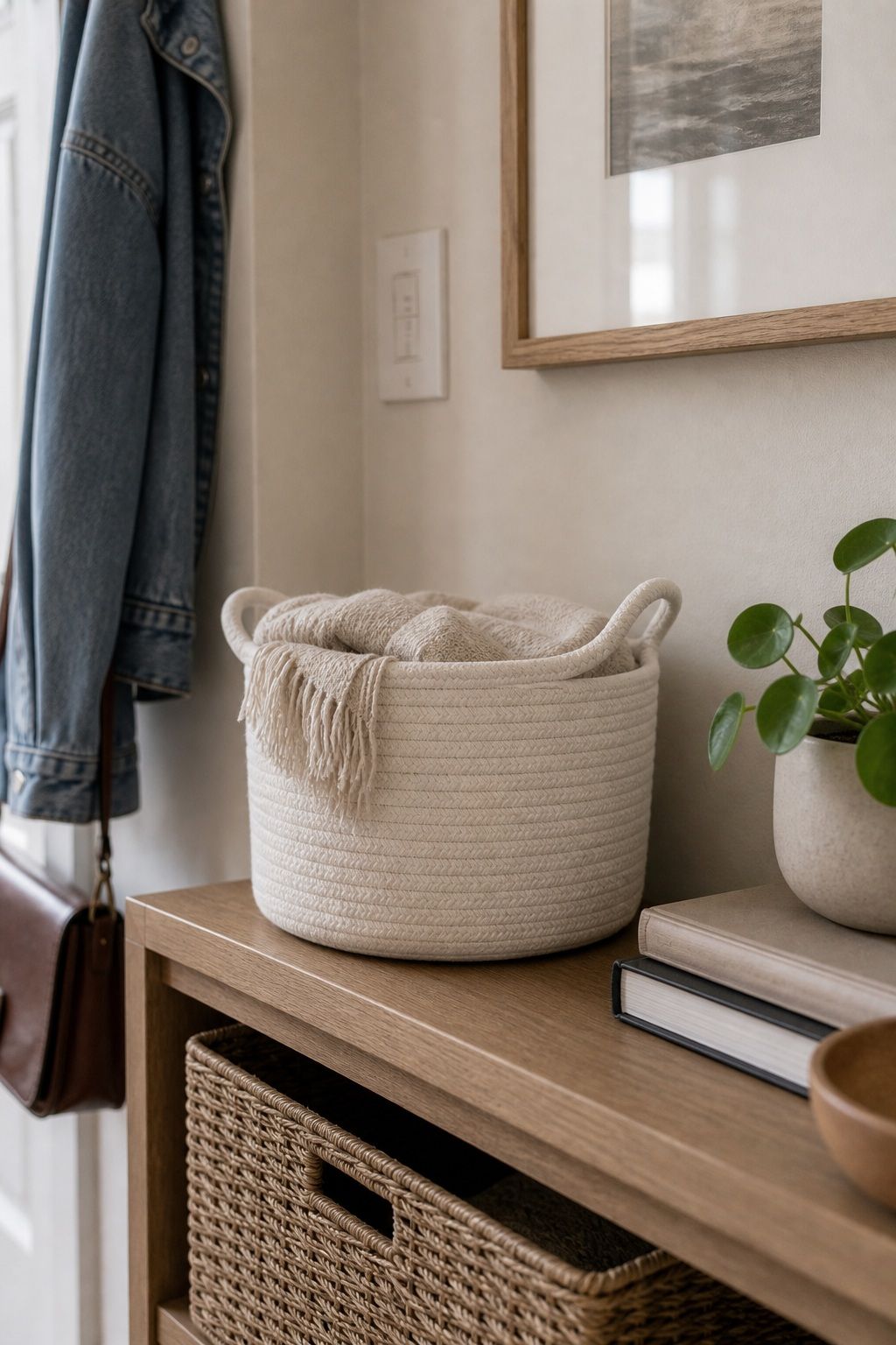 Cotton Rope Small Storage Basket small apartment idea for 20 Amazon Home Decor Finds Under $50 That Look Way More Expensive.