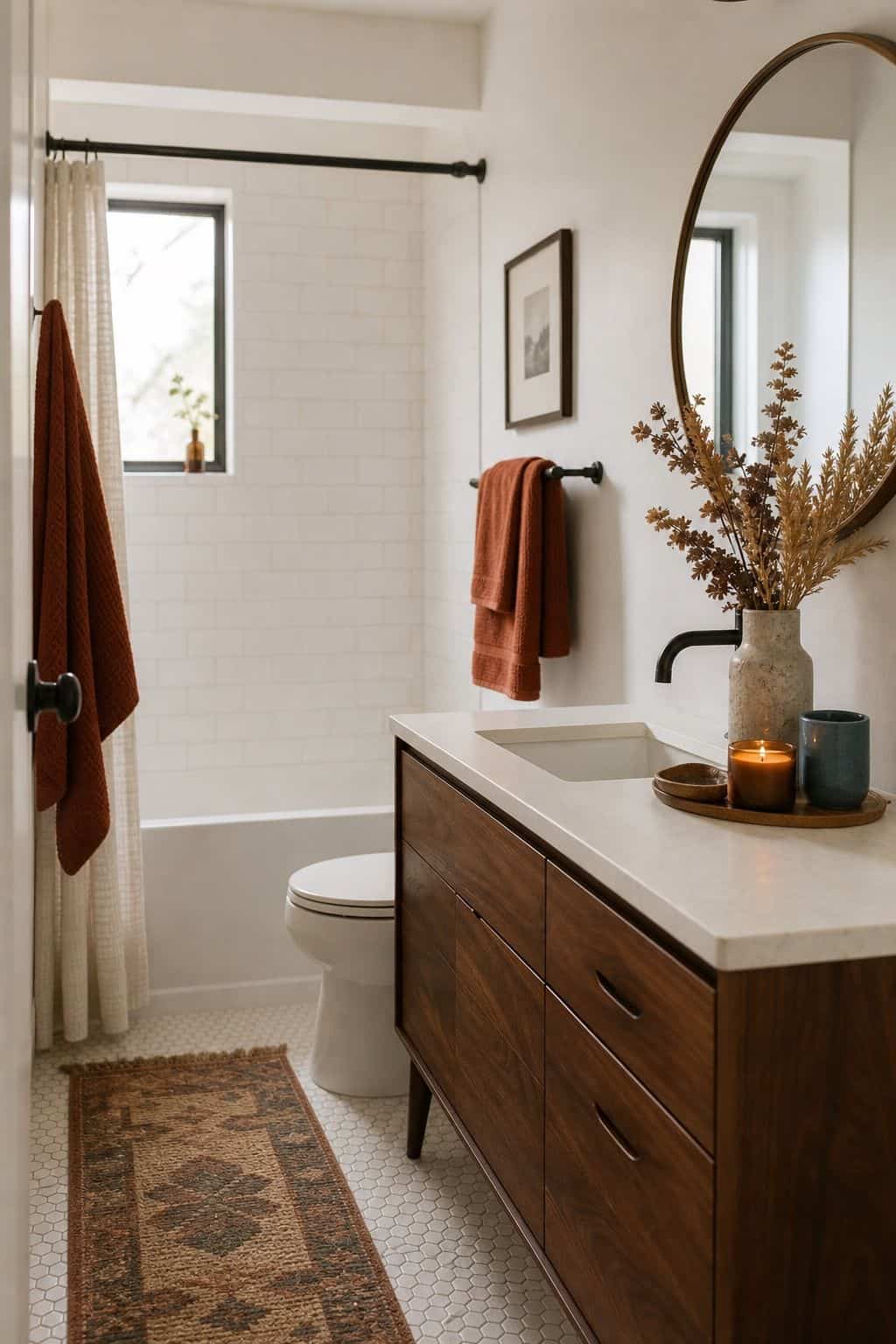 16. Edit at the End, Then Stop - autumn bathroom decor idea