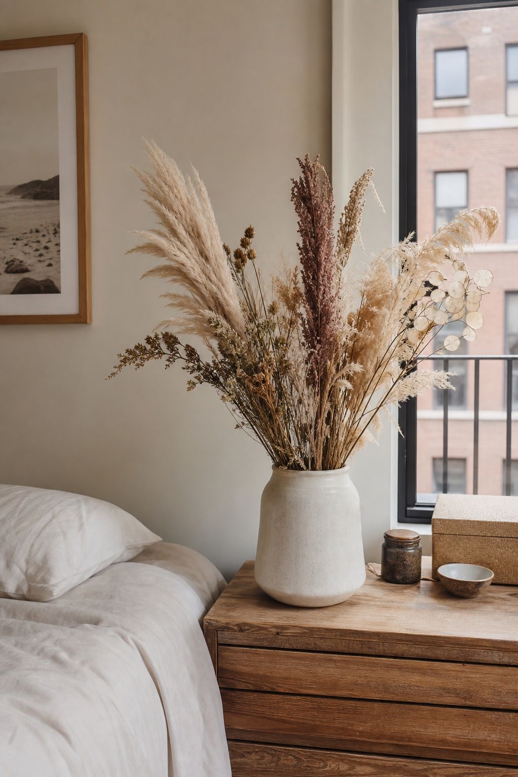 Mixed Dried Floral Stem Arrangement small apartment idea for 15 Bedroom Aesthetic Essentials From Amazon That Transform Your Space.