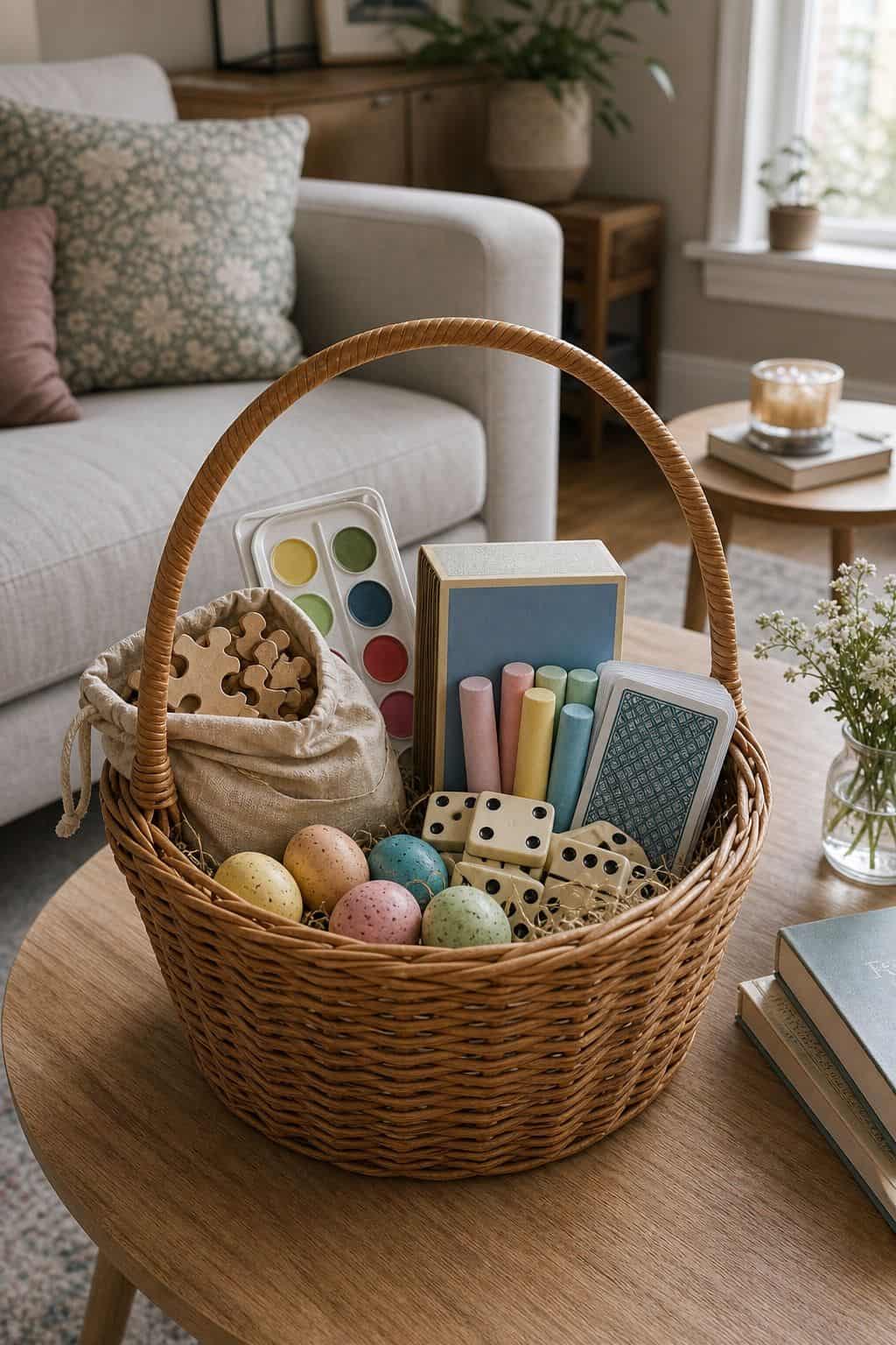 Include Screen-Free Games for Kids small apartment idea for Top 19 Easter Basket Ideas for Every Age and Style.