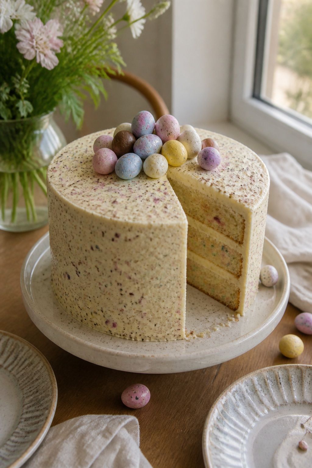 Speckled Egg Cake small apartment idea for Top 18 Easter Cake Ideas for a Beautiful Dessert Table.