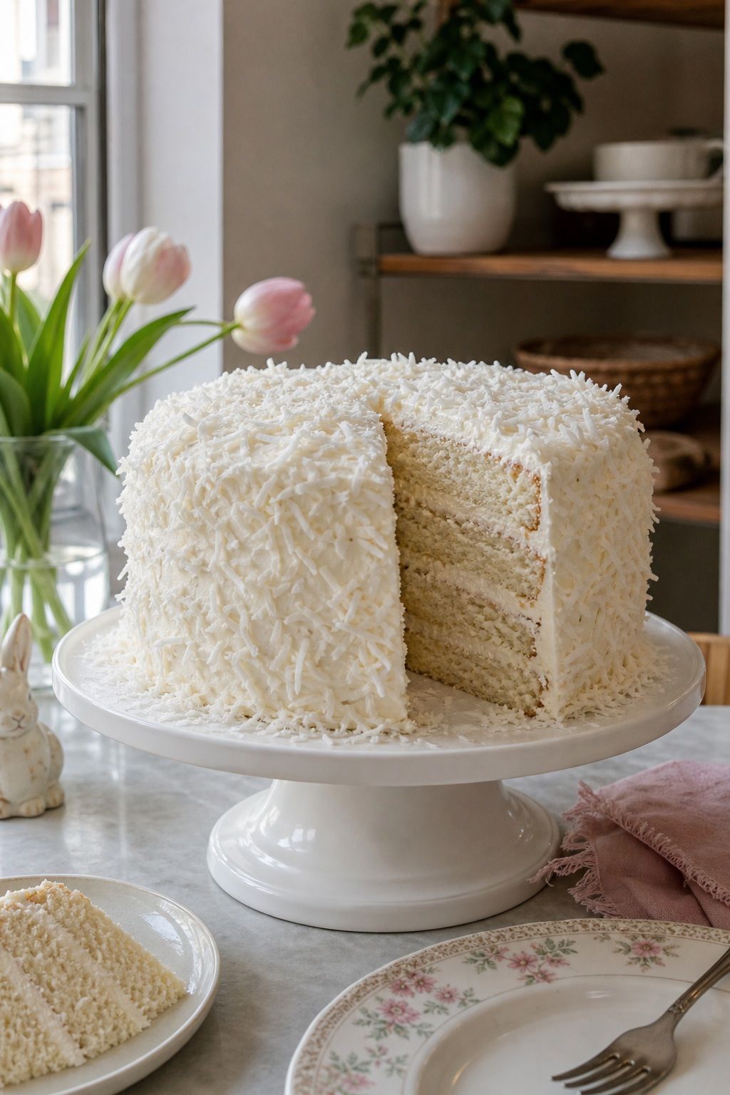 Coconut Layer Cake small apartment idea for Top 18 Easter Cake Ideas for a Beautiful Dessert Table.