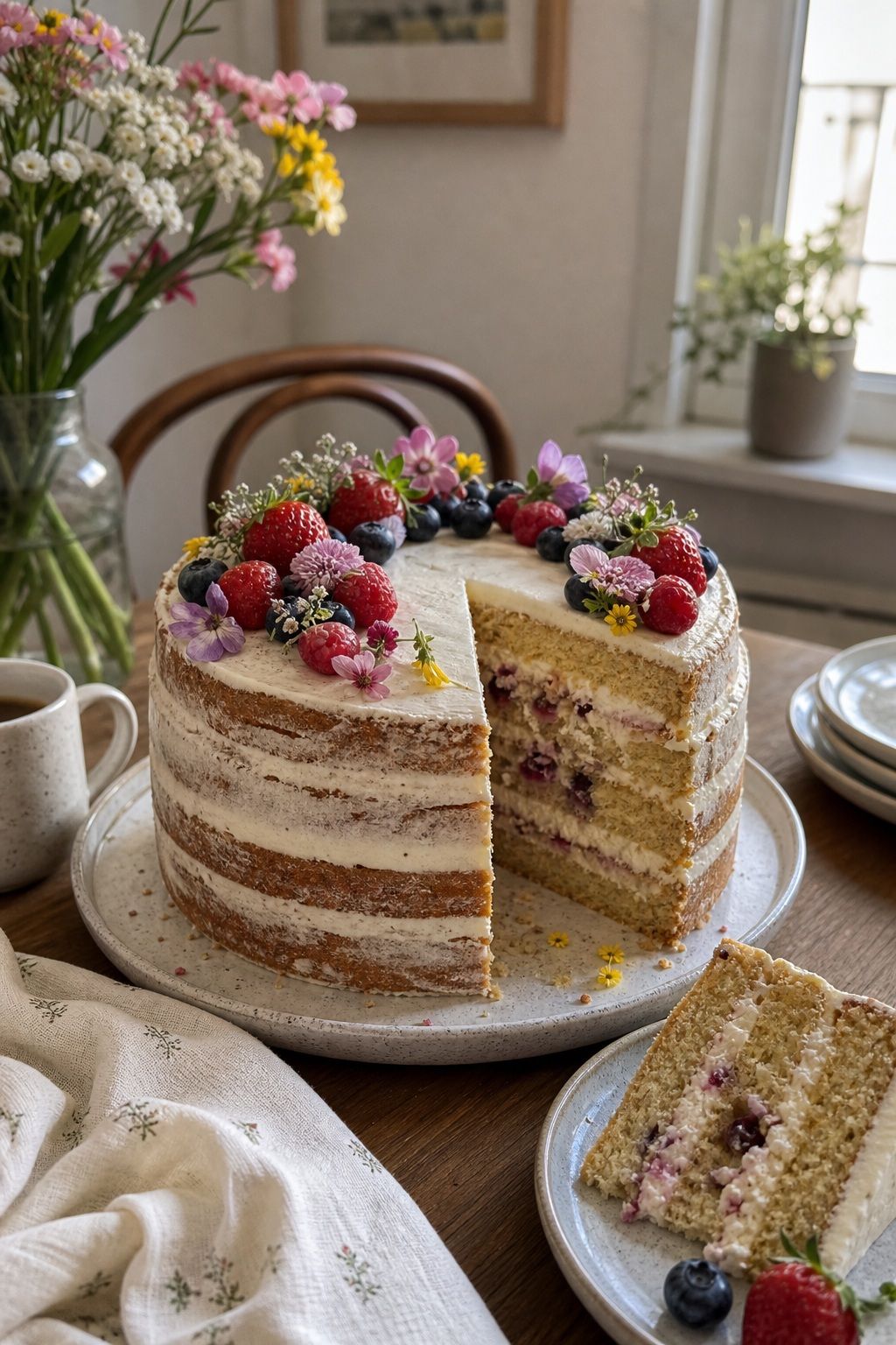 Naked Spring Cake small apartment idea for Top 18 Easter Cake Ideas for a Beautiful Dessert Table.