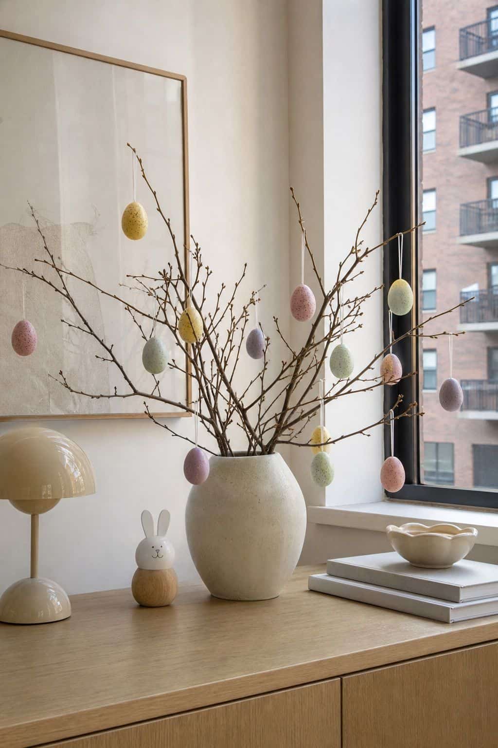 Create an Easter Egg Tree small apartment idea for Top 16 Easter Decorating Ideas for Small Apartments.
