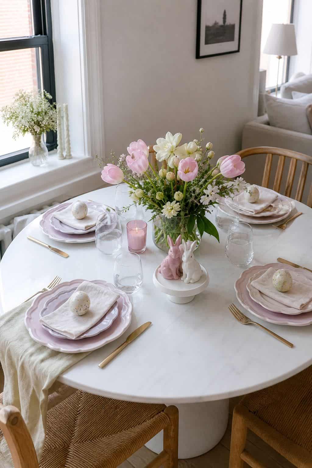 Set a Pastel Table small apartment idea for Top 16 Easter Decorating Ideas for Small Apartments.