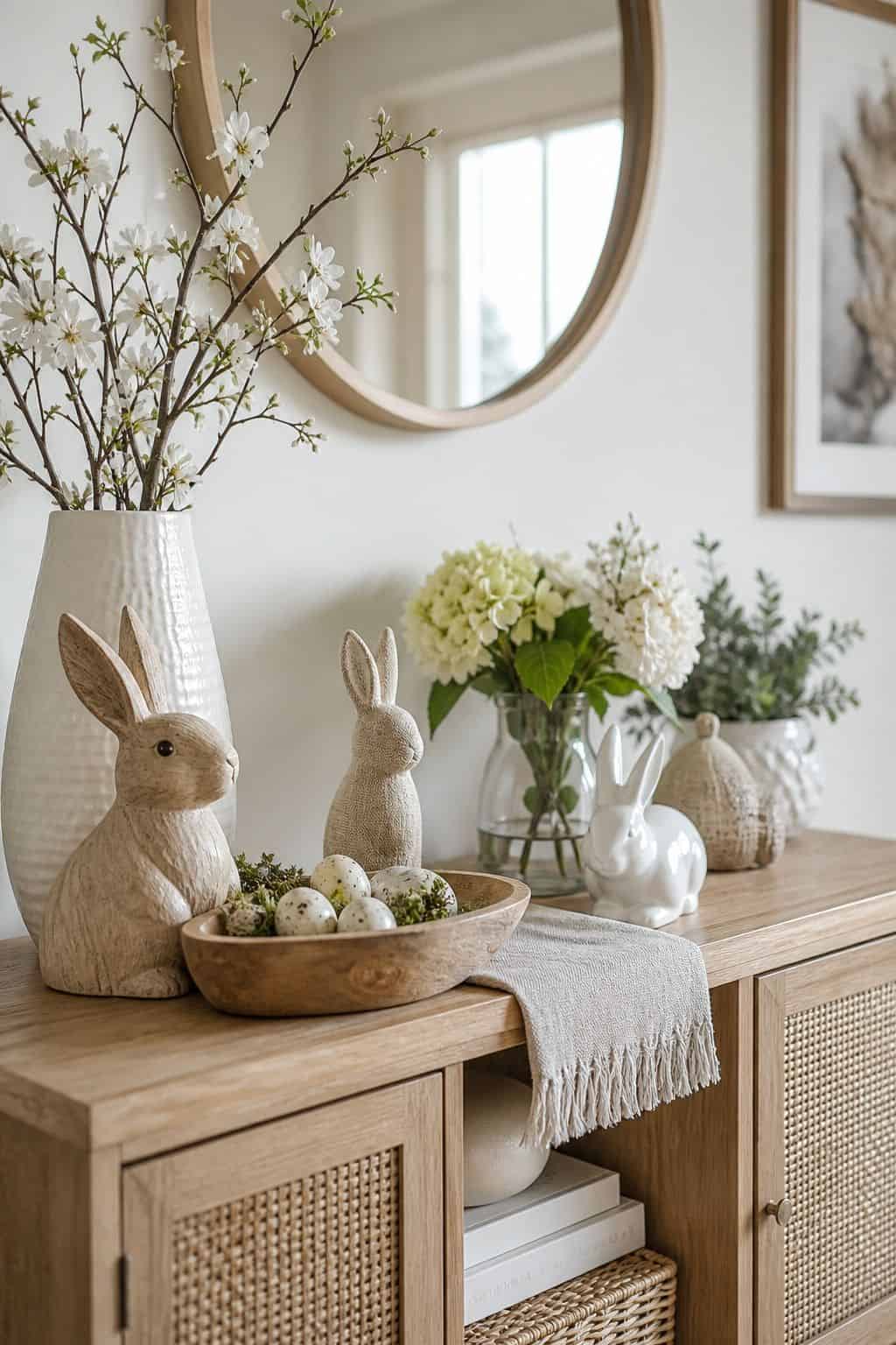 Add Rustic Bunny Decorations small apartment idea for Top 16 Easter Decorating Ideas for Small Apartments.