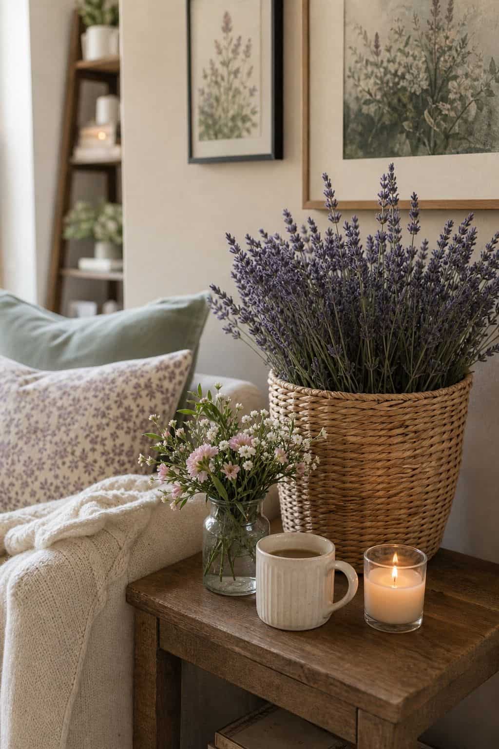 Bring in Lavender and Floral Accents small apartment idea for Top 16 Easter Decorating Ideas for Small Apartments.