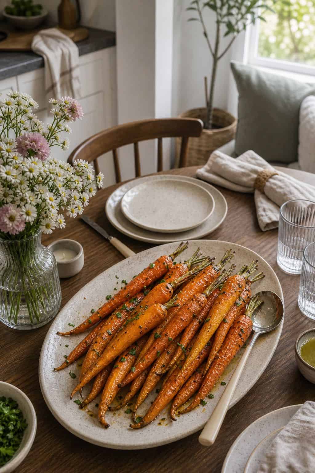 Honey-Glazed Roasted Carrots small apartment idea for Top 19 Easter Dinner Ideas for Small Apartments.