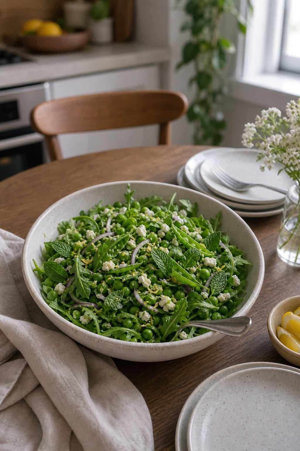 Spring Pea and Mint Salad small apartment idea for Top 19 Easter Dinner Ideas for Small Apartments.