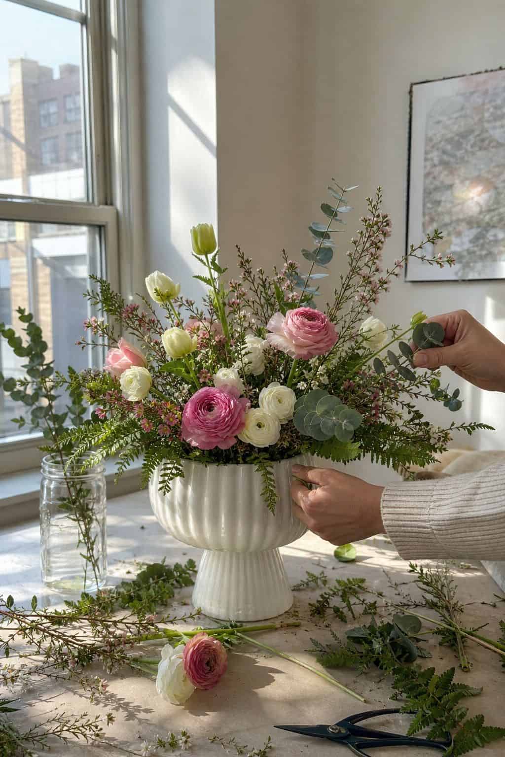 Add Greenery and Filler for Fullness small apartment idea for Top 17 Easter Flower Arrangement Ideas for a Fresh Spring Look.