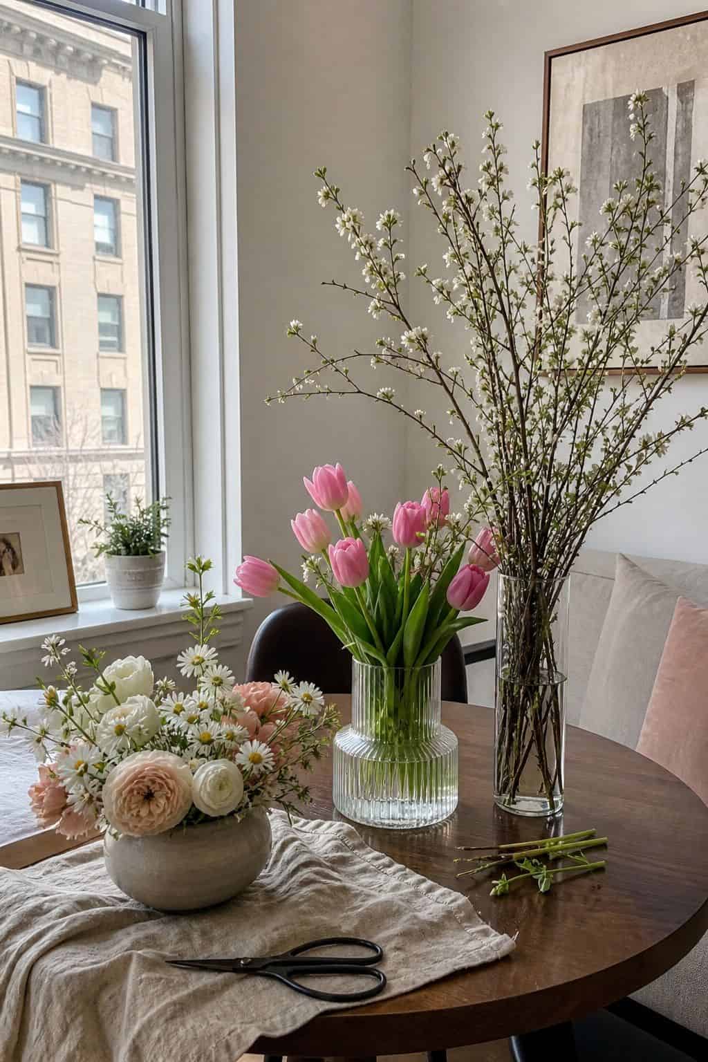 Match the Arrangement to Its Vessel Height small apartment idea for Top 17 Easter Flower Arrangement Ideas for a Fresh Spring Look.