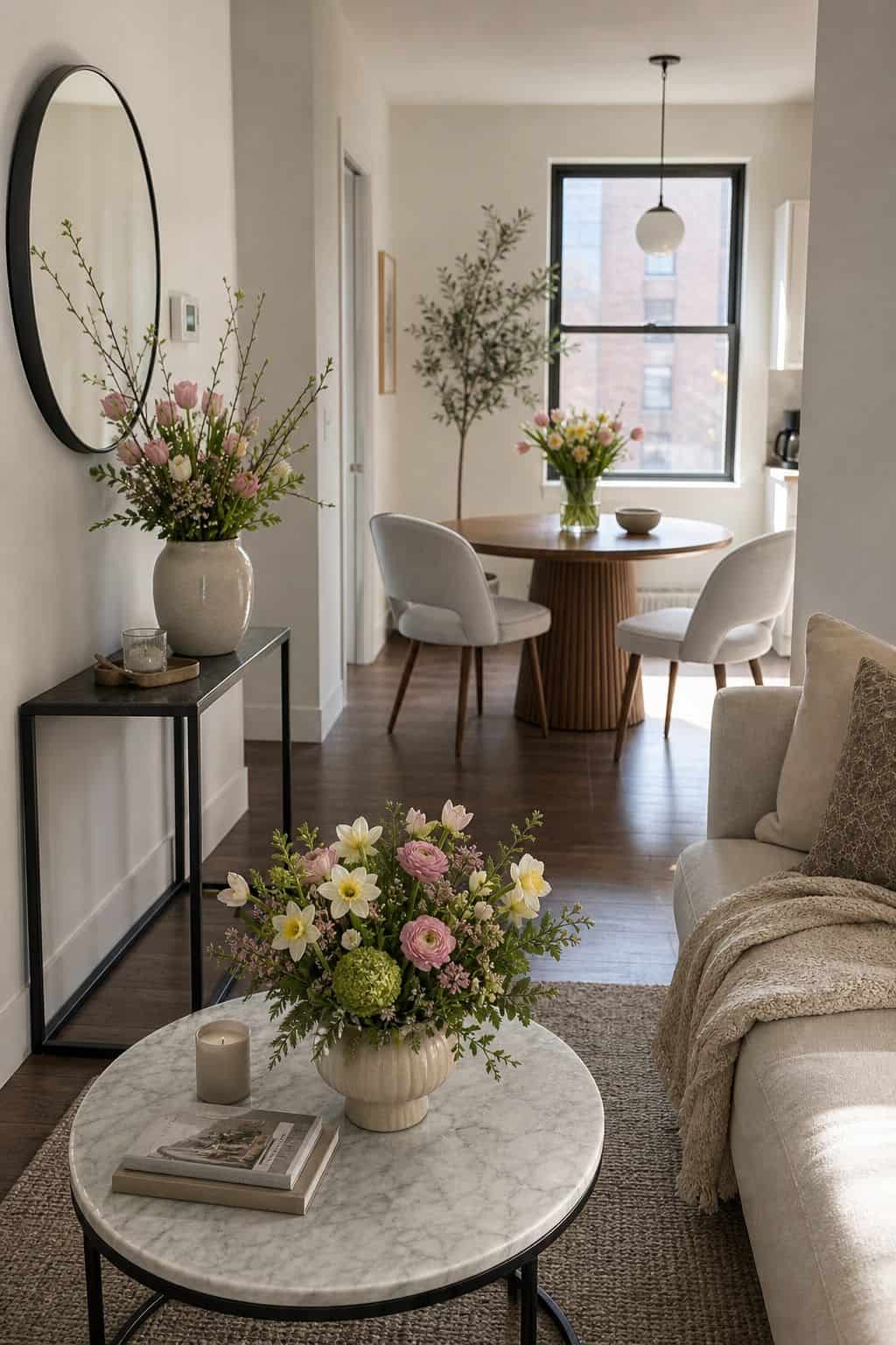 Plan Arrangements for Every Room small apartment idea for Top 17 Easter Flower Arrangement Ideas for a Fresh Spring Look.