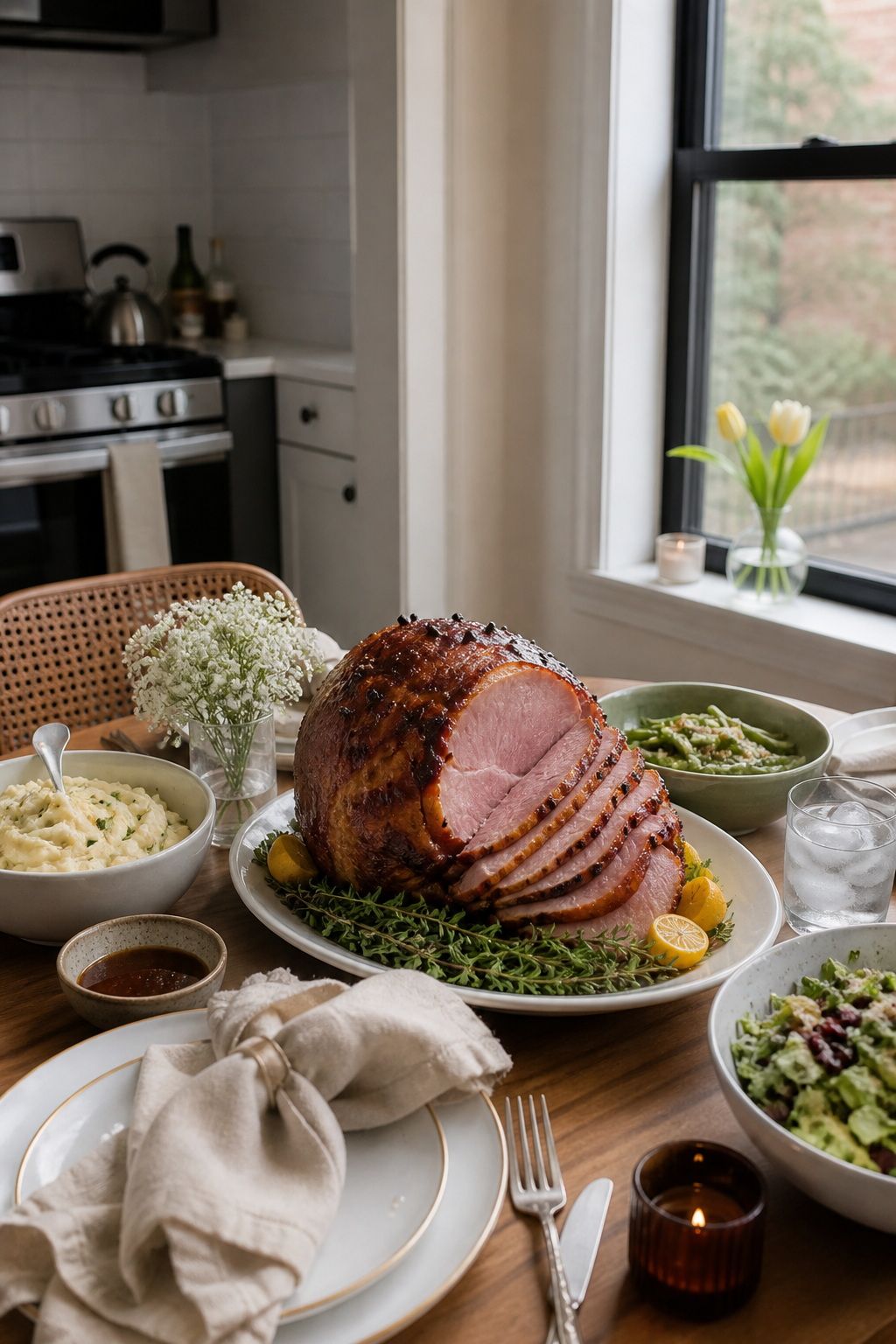 Glazed Ham as the Classic Centerpiece small apartment idea for Top 16 Easter Food Ideas for a Full Holiday Menu.
