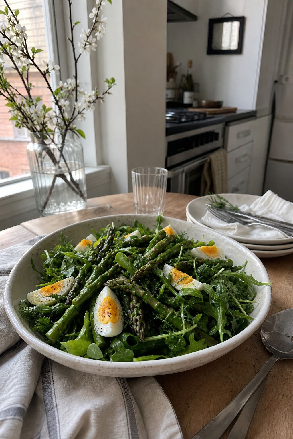 Spring Asparagus Salad With Hard-Boiled Eggs small apartment idea for Top 16 Easter Food Ideas for a Full Holiday Menu.