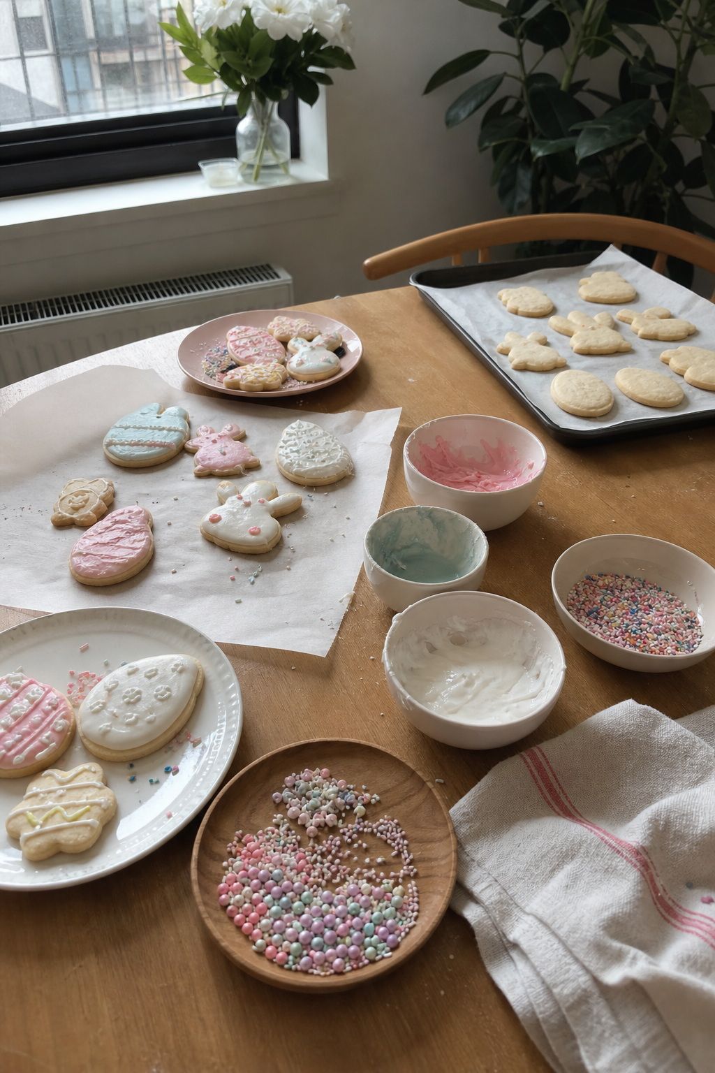 Easter Cookies and a Decorating Station small apartment idea for Top 16 Easter Food Ideas for a Full Holiday Menu.