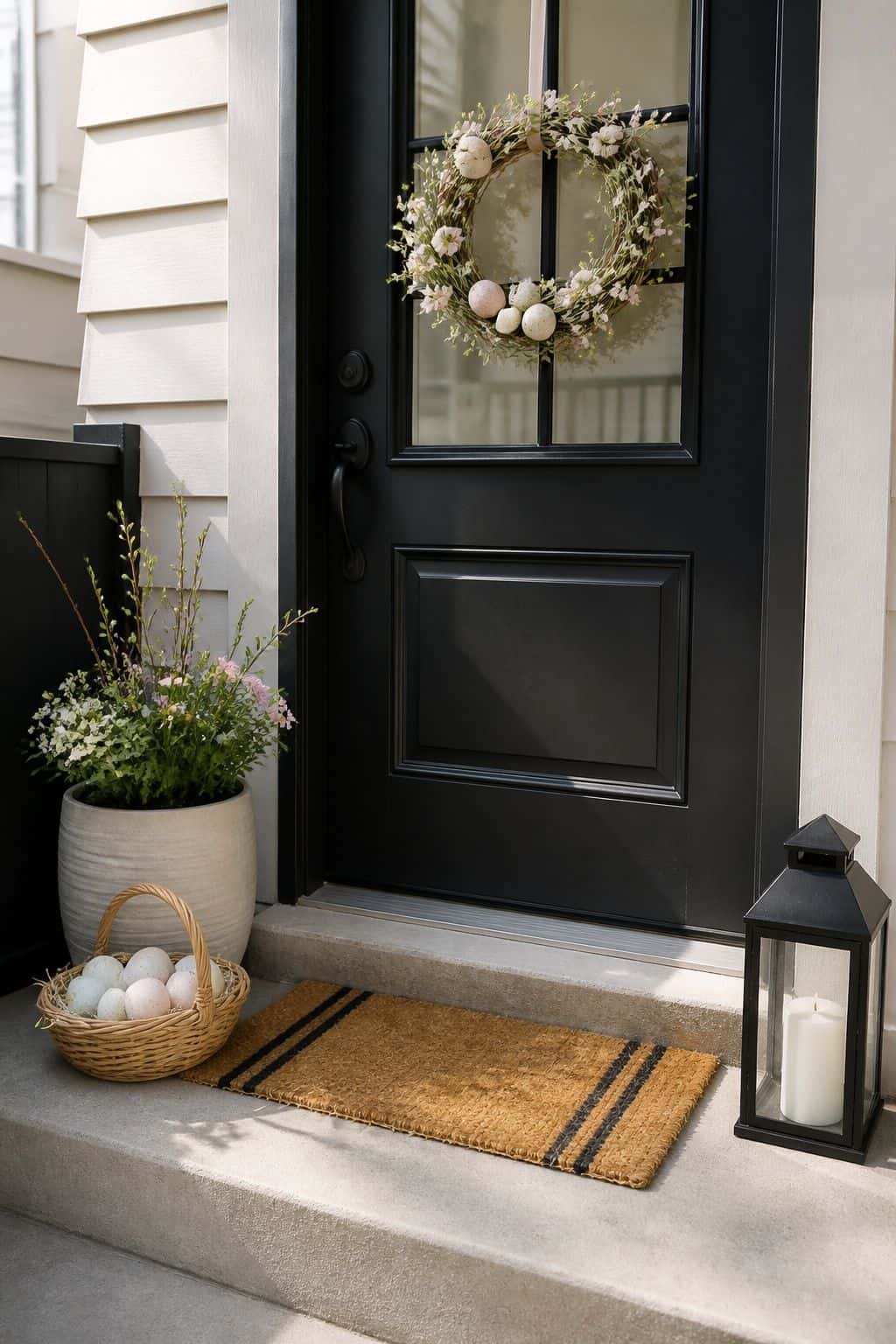 Keep the Porch Thoughtfully Edited small apartment idea for Top 17 Easter Front Porch Decor Ideas for Apartments and Small Outdoor Spaces.