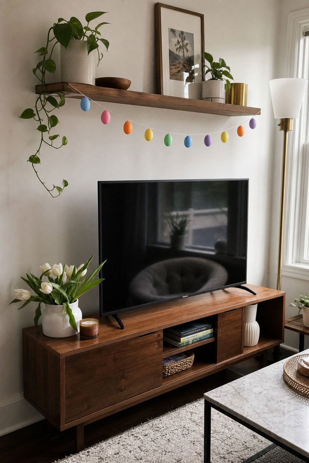 Classic Plastic Easter Egg Garland small apartment idea for Top 17 Easter Garland Ideas for Small Apartments.