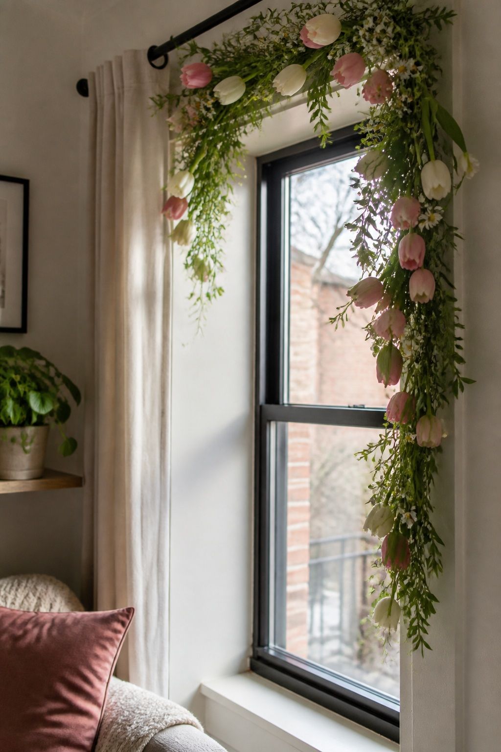 Fresh Spring Flower Garland small apartment idea for Top 17 Easter Garland Ideas for Small Apartments.
