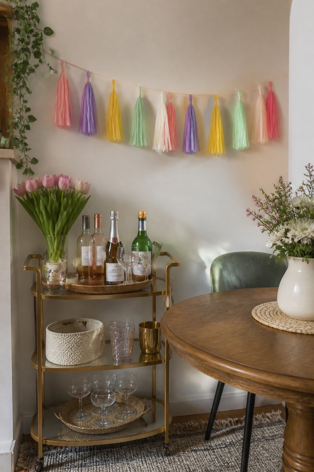 Tassel Garland in Spring Colors small apartment idea for Top 17 Easter Garland Ideas for Small Apartments.