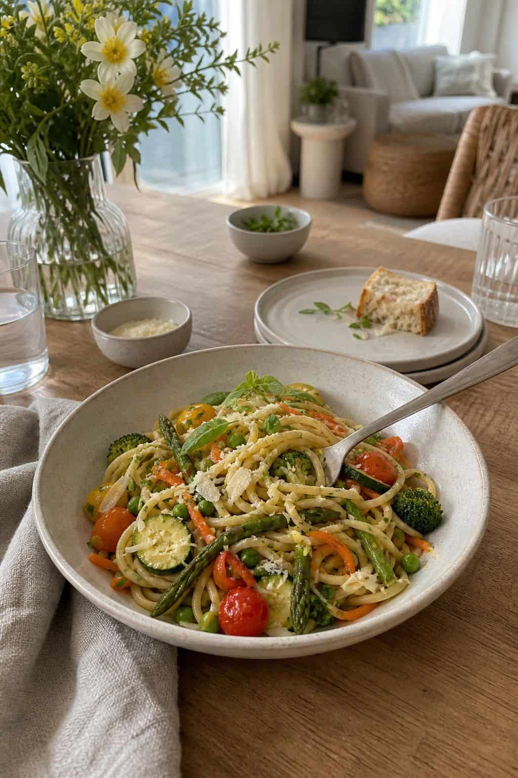 Pasta Primavera small apartment idea for Top 18 Easter Lunch Ideas for a Light and Beautiful Midday Spread.