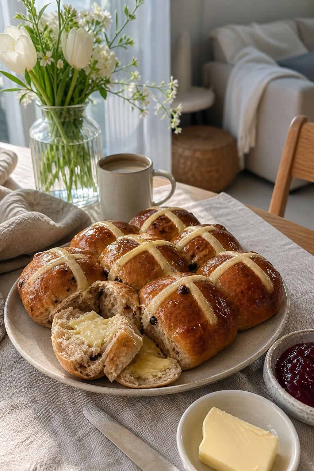 Hot Cross Buns small apartment idea for Top 18 Easter Lunch Ideas for a Light and Beautiful Midday Spread.