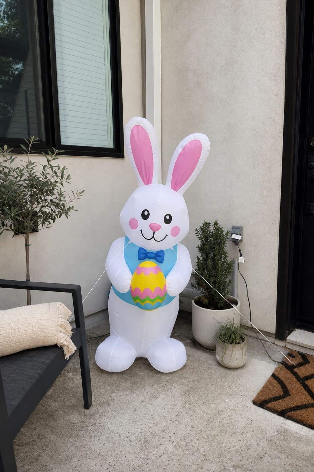 Set Up an Inflatable Easter Bunny small apartment idea for Top 16 Easter Outdoor Decoration Ideas for Every Part of Your Home.