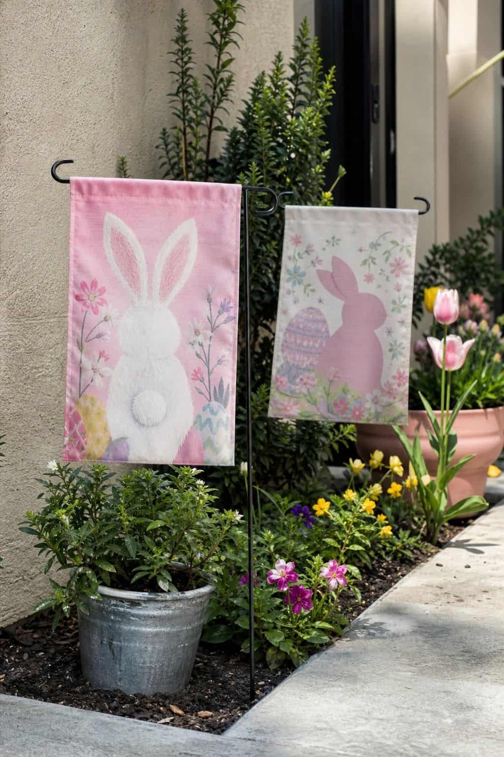Fly Easter Garden Flags small apartment idea for Top 16 Easter Outdoor Decoration Ideas for Every Part of Your Home.