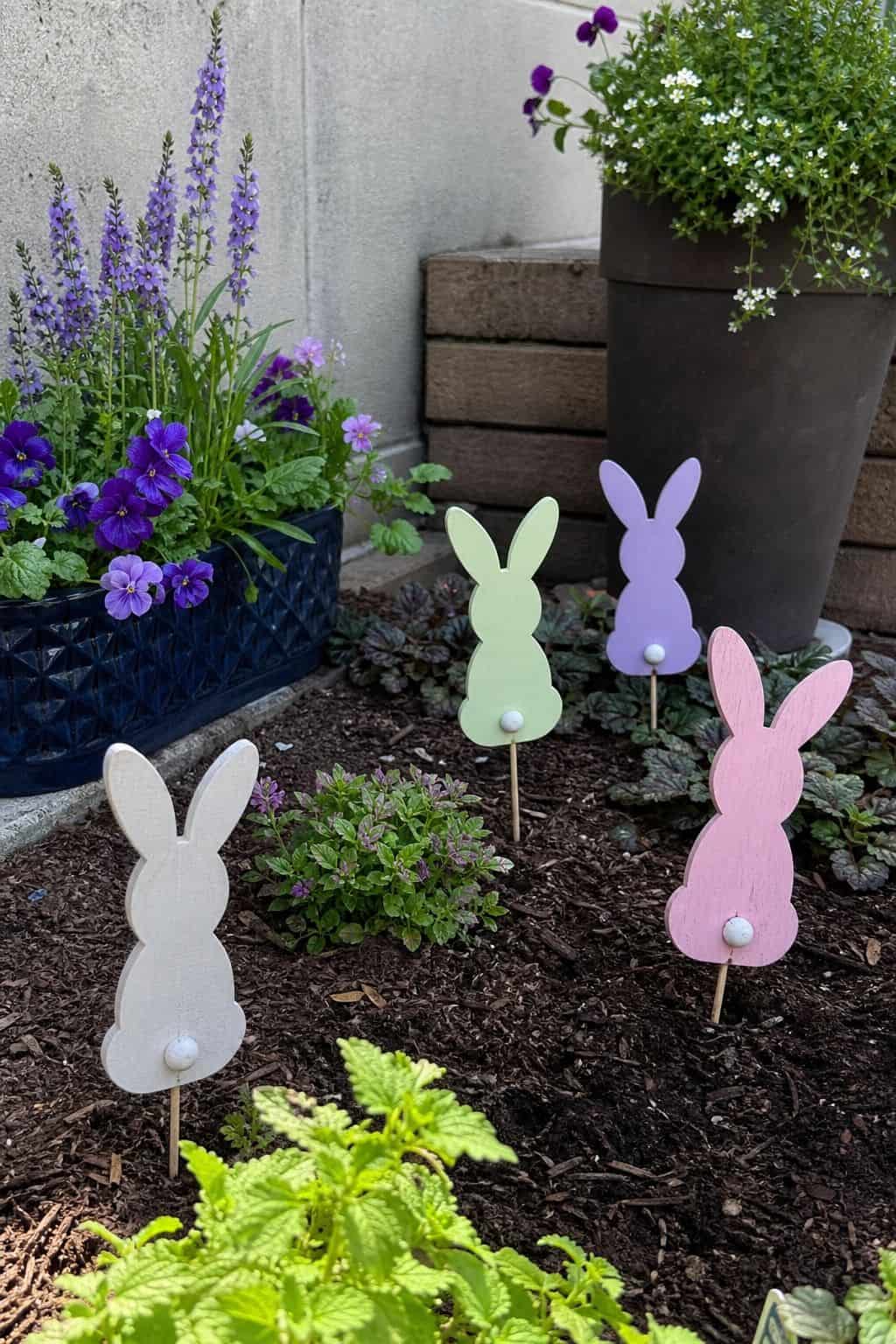 Add Bunny Yard Stakes small apartment idea for Top 16 Easter Outdoor Decoration Ideas for Every Part of Your Home.