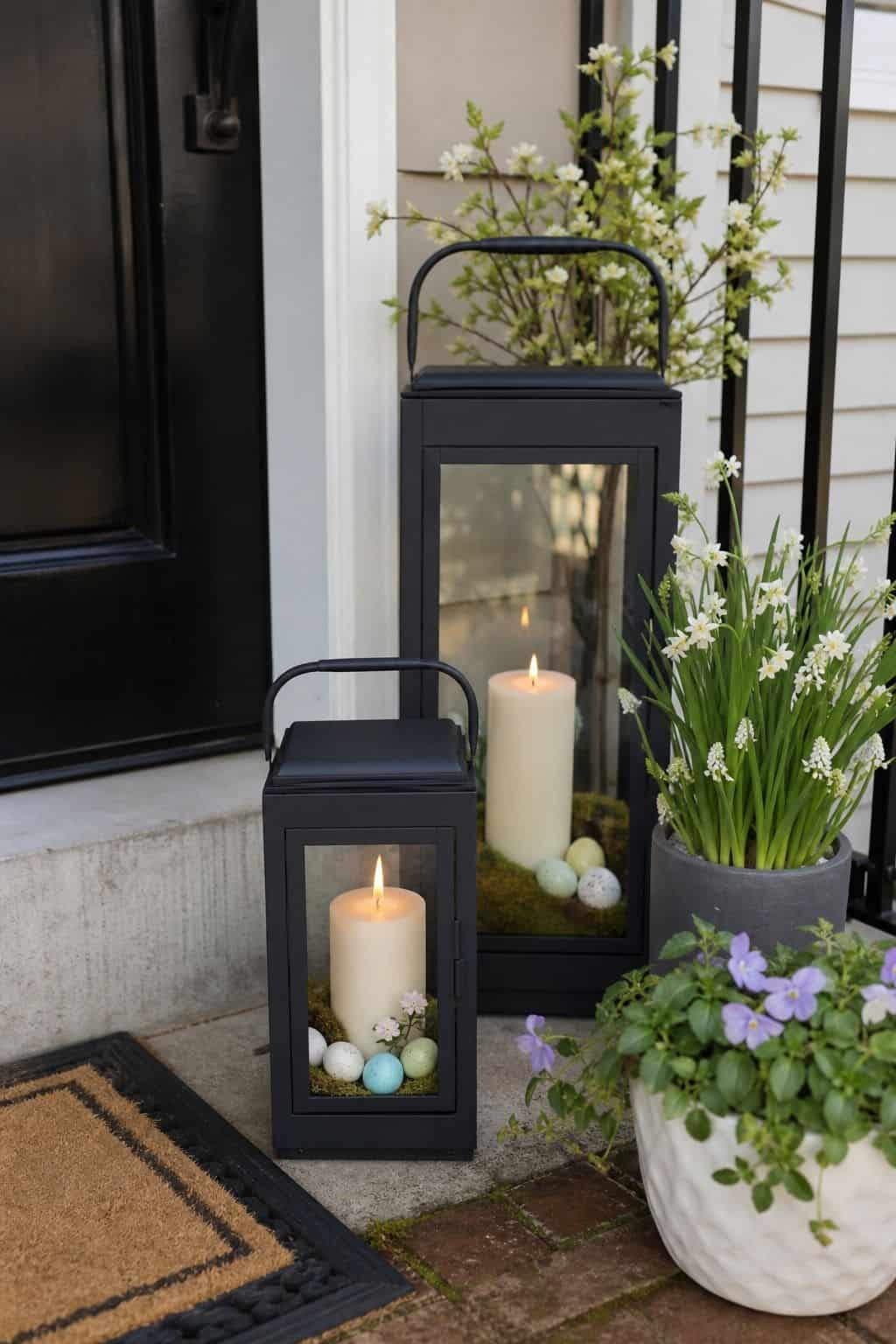 Decorate the Porch With Lanterns small apartment idea for Top 16 Easter Outdoor Decoration Ideas for Every Part of Your Home.