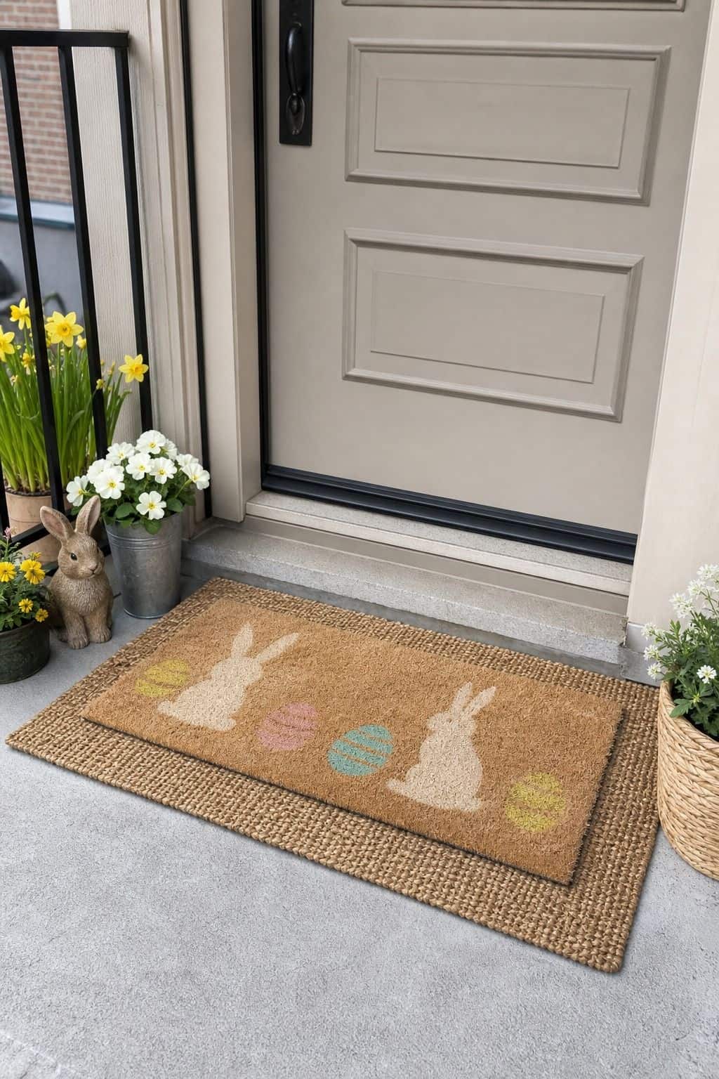 Add a Seasonal Doormat small apartment idea for Top 16 Easter Outdoor Decoration Ideas for Every Part of Your Home.