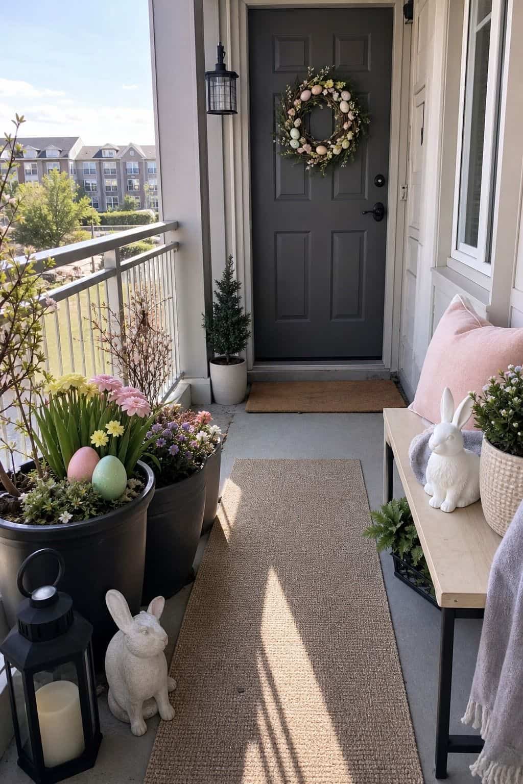 Keep the Display Zoned and Balanced small apartment idea for Top 16 Easter Outdoor Decoration Ideas for Every Part of Your Home.