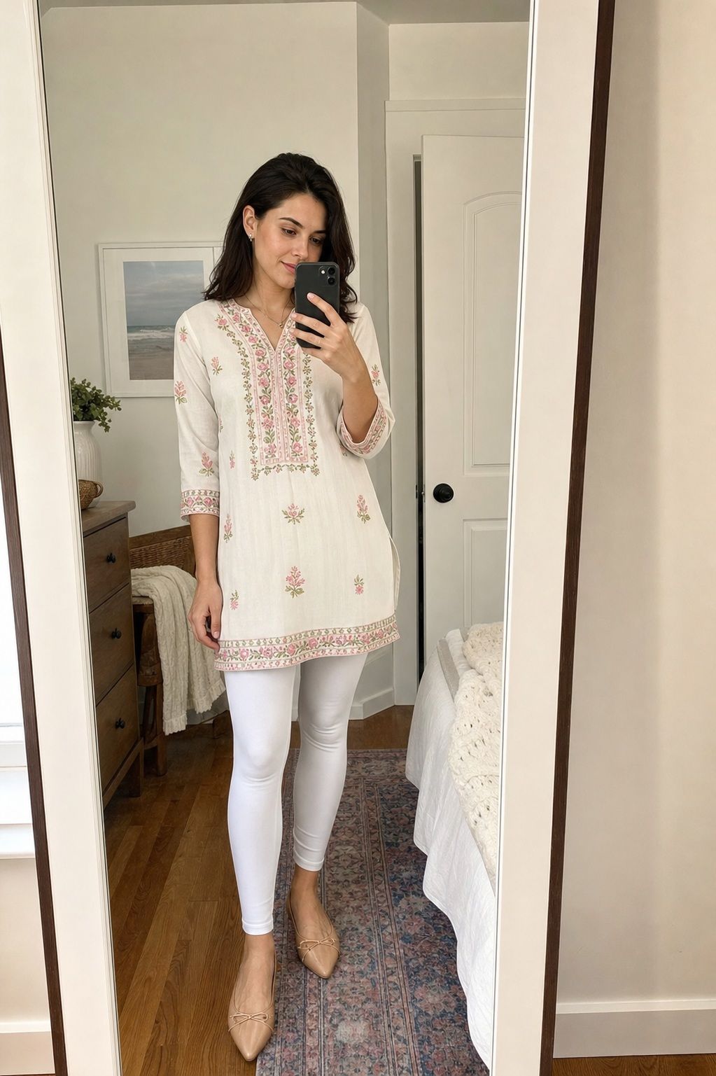 Embroidered Tunic With Leggings small apartment idea for Top 18 Easter Outfit Ideas for Women to Wear This Spring.