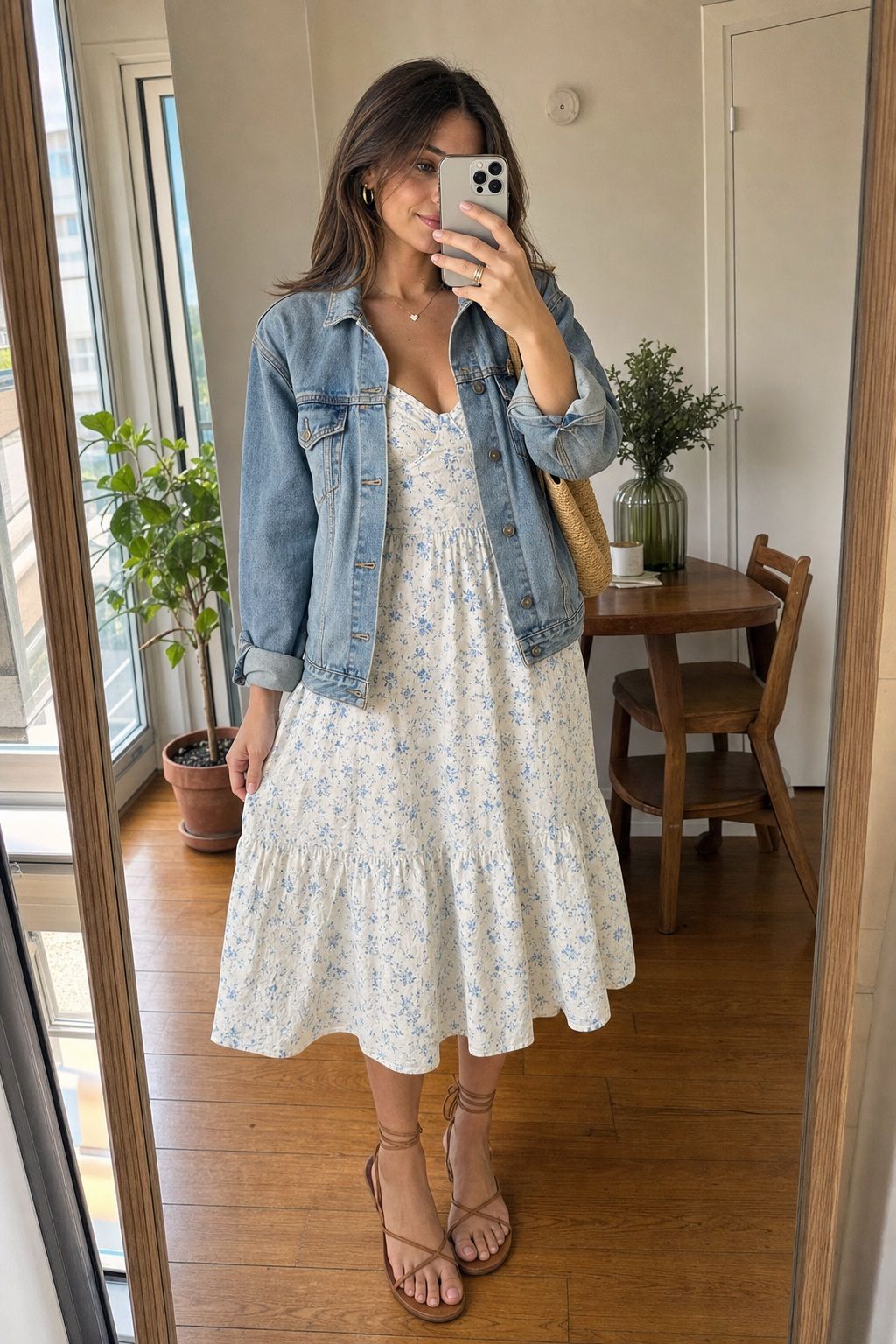 Denim Jacket Over a Sundress small apartment idea for Top 18 Easter Outfit Ideas for Women to Wear This Spring.