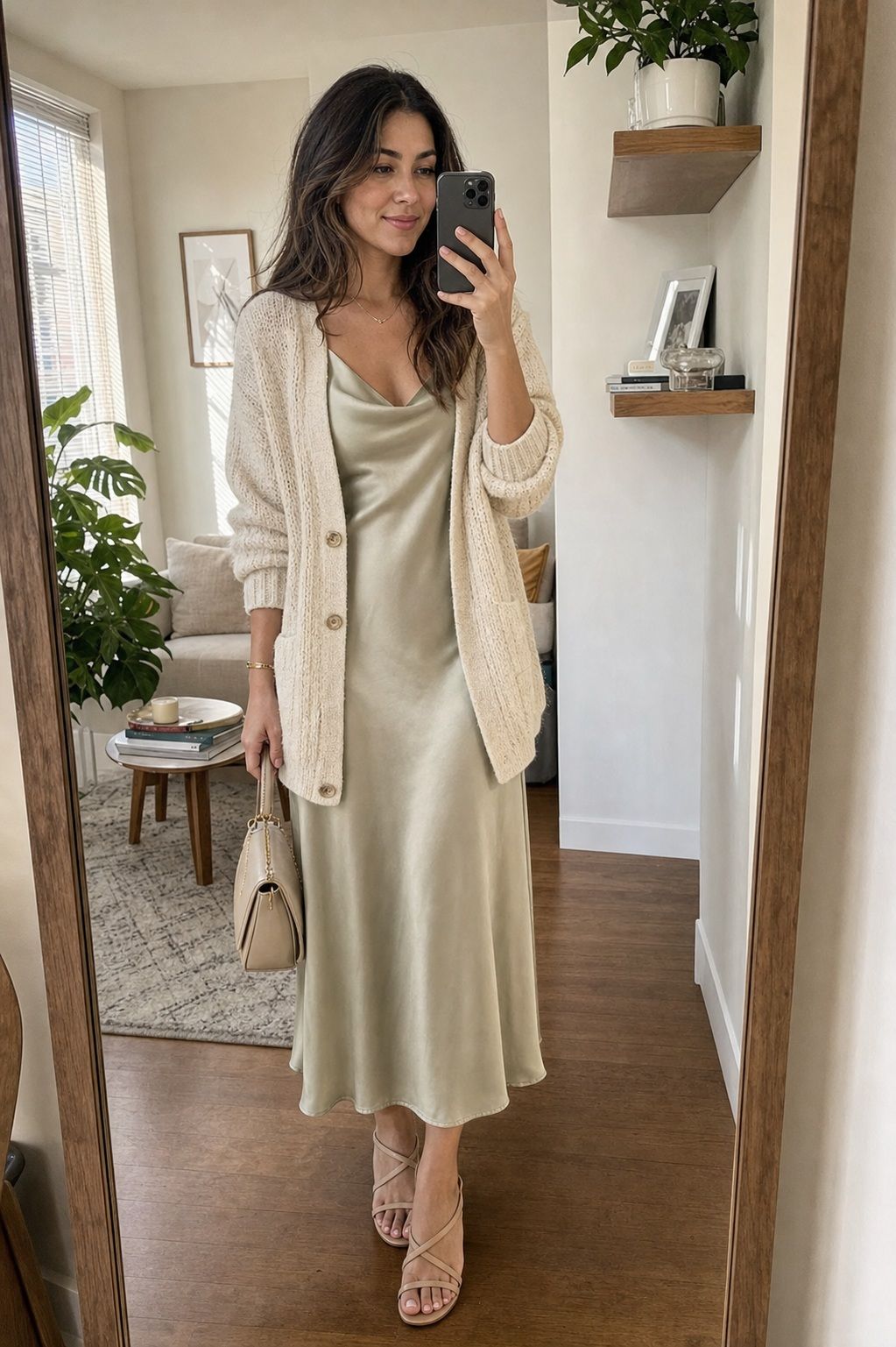 Cardigan Over a Slip Dress small apartment idea for Top 18 Easter Outfit Ideas for Women to Wear This Spring.