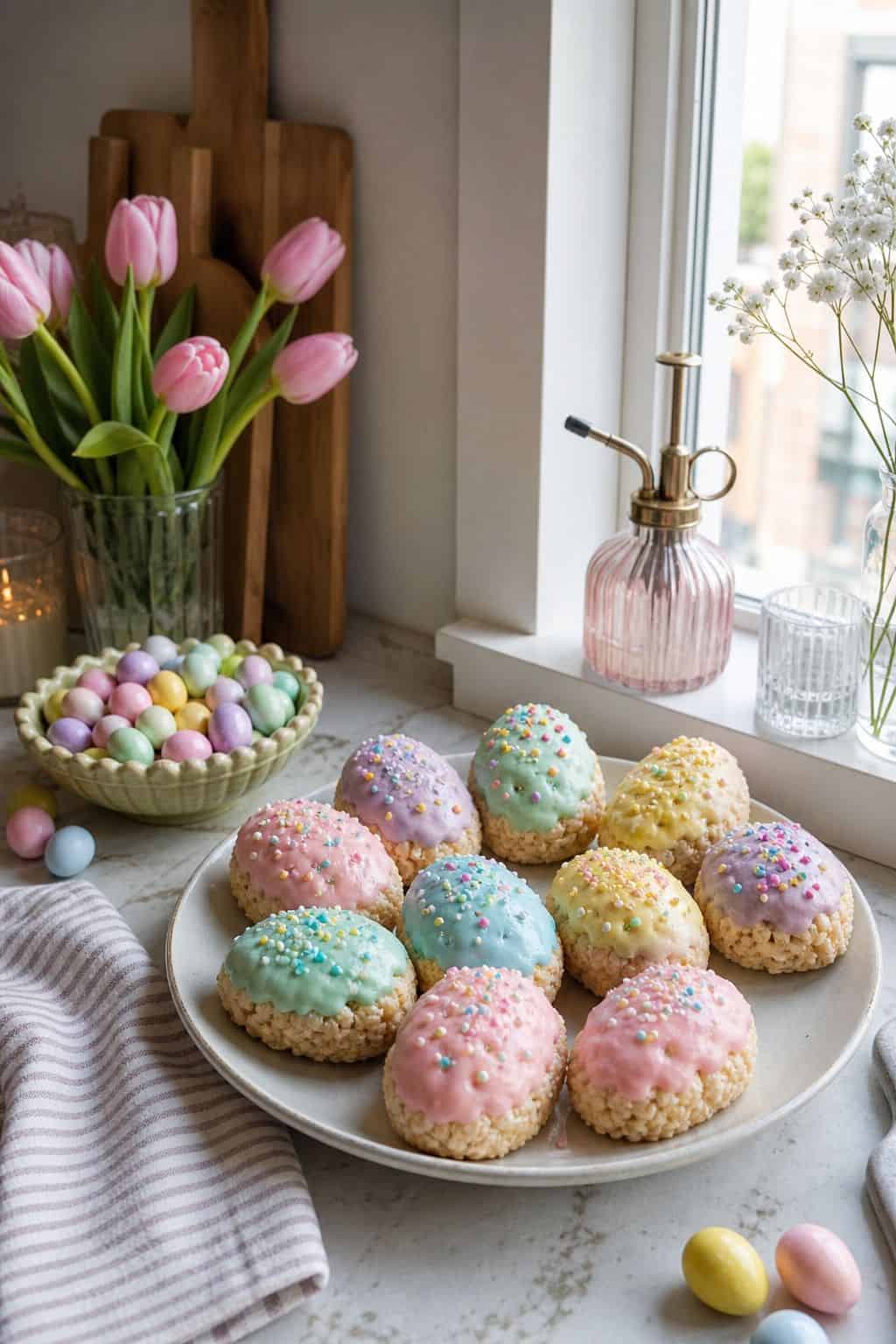 Easter Egg Rice Krispie Treats small apartment idea for Top 19 Easter Snacks and Appetizers for an Easy Spring Spread.