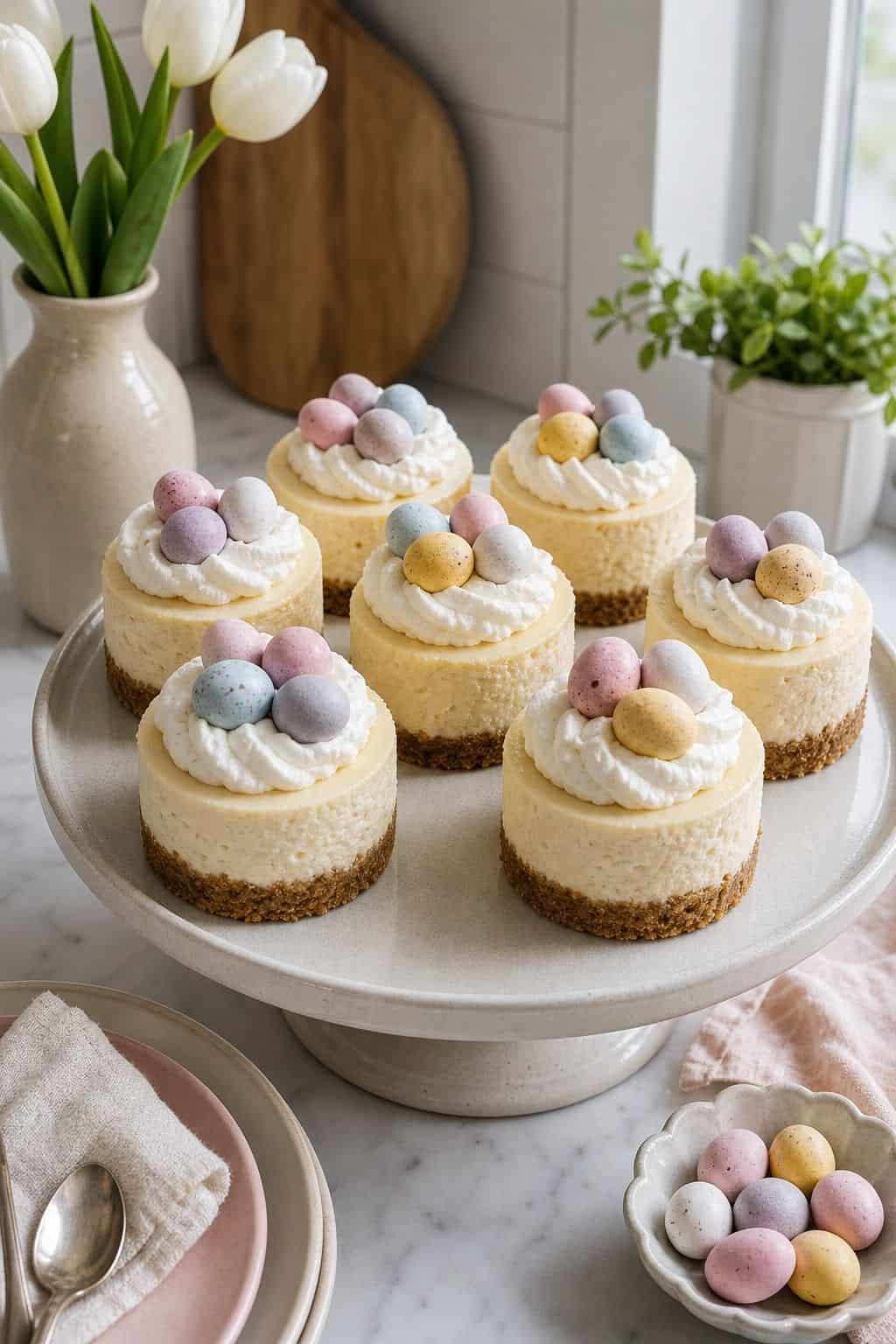 Mini Egg Cheesecakes small apartment idea for Top 19 Easter Snacks and Appetizers for an Easy Spring Spread.