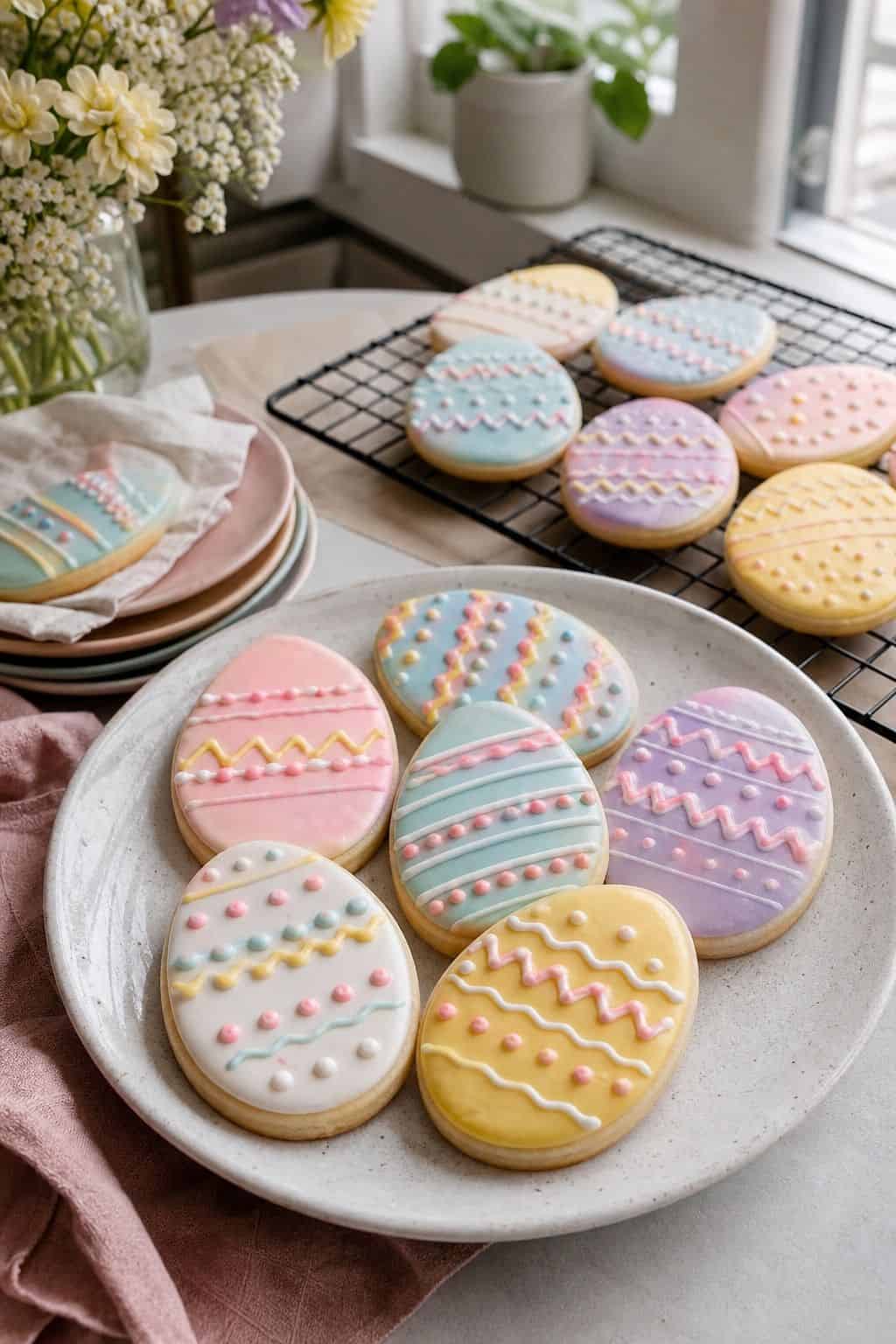 Egg-Shaped Cookies small apartment idea for Top 19 Easter Snacks and Appetizers for an Easy Spring Spread.