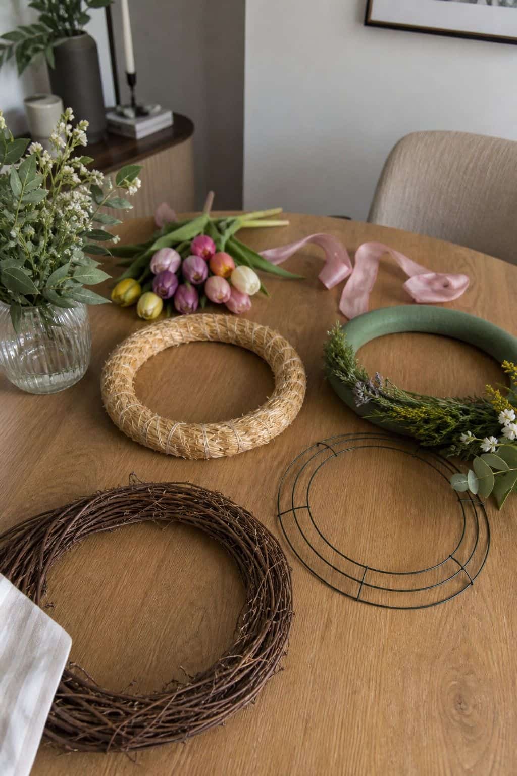 Pick the Right Wreath Base small apartment idea for Top 18 Easter Wreath Ideas for a Fresh Spring Front Door.