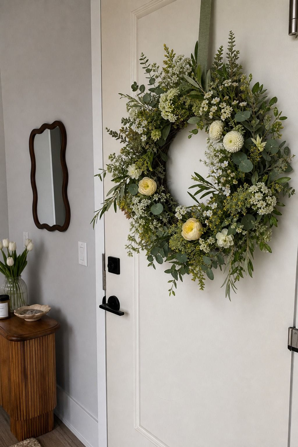 Choose a Wreath That Carries Through Spring small apartment idea for Top 18 Easter Wreath Ideas for a Fresh Spring Front Door.