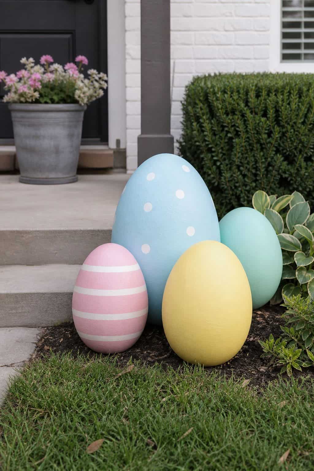 Display Large Decorative Eggs small apartment idea for Top 19 Easter Yard Decoration Ideas for a Charming Outdoor Display.