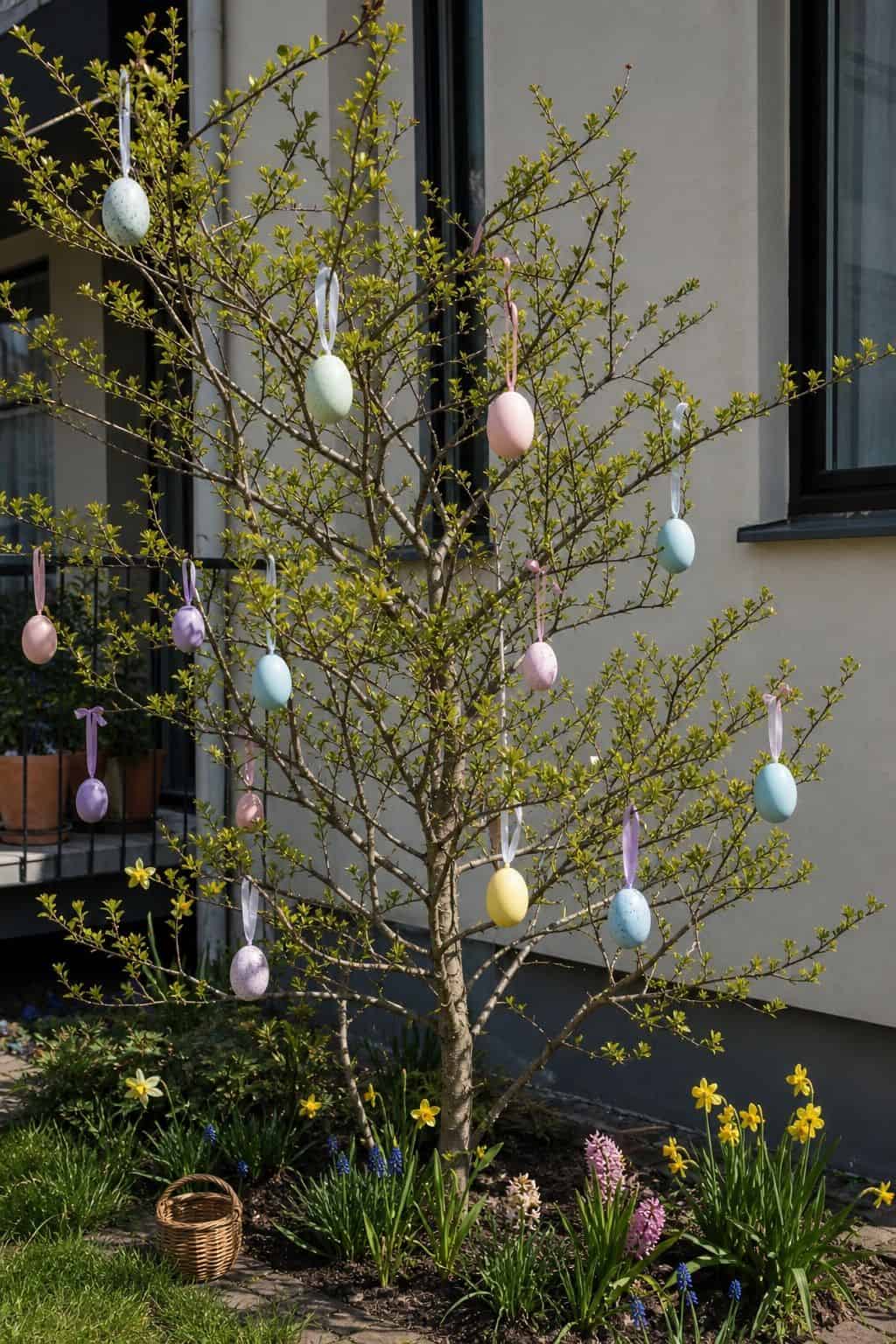 Decorate a Tree With Hanging Eggs small apartment idea for Top 19 Easter Yard Decoration Ideas for a Charming Outdoor Display.