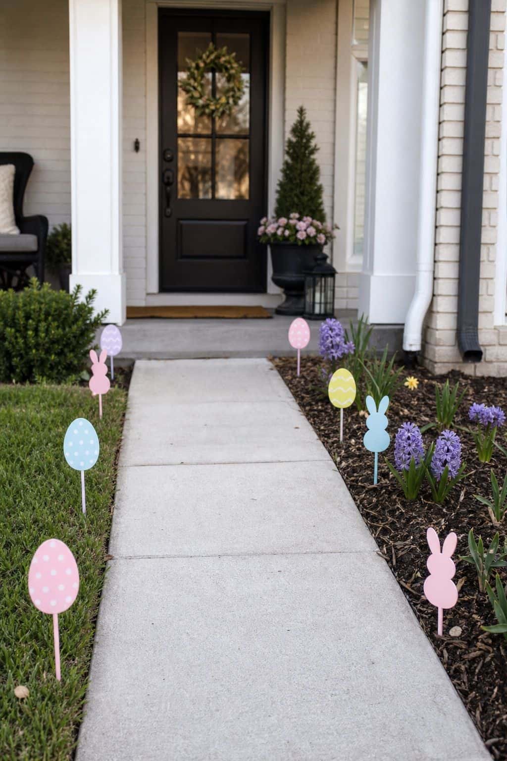 Line Pathways With Easter Markers small apartment idea for Top 19 Easter Yard Decoration Ideas for a Charming Outdoor Display.