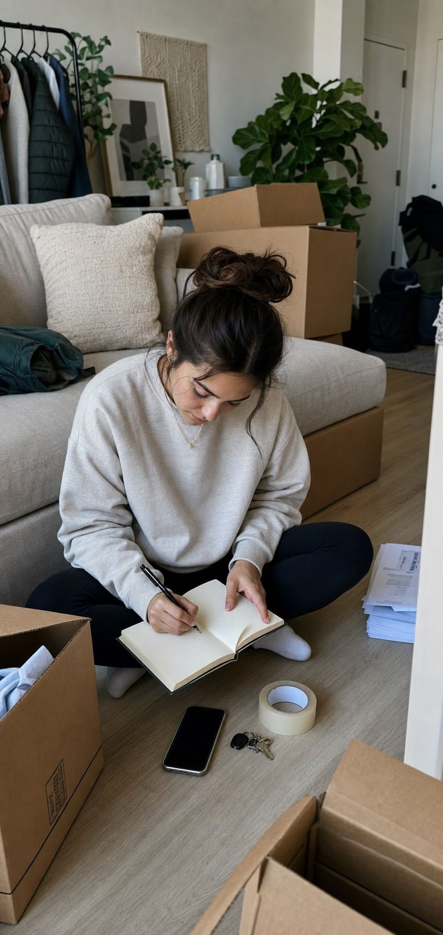 Name the Stress small apartment idea for Top 17 Best Tips for Moving Out for a Stress-Free Transition.
