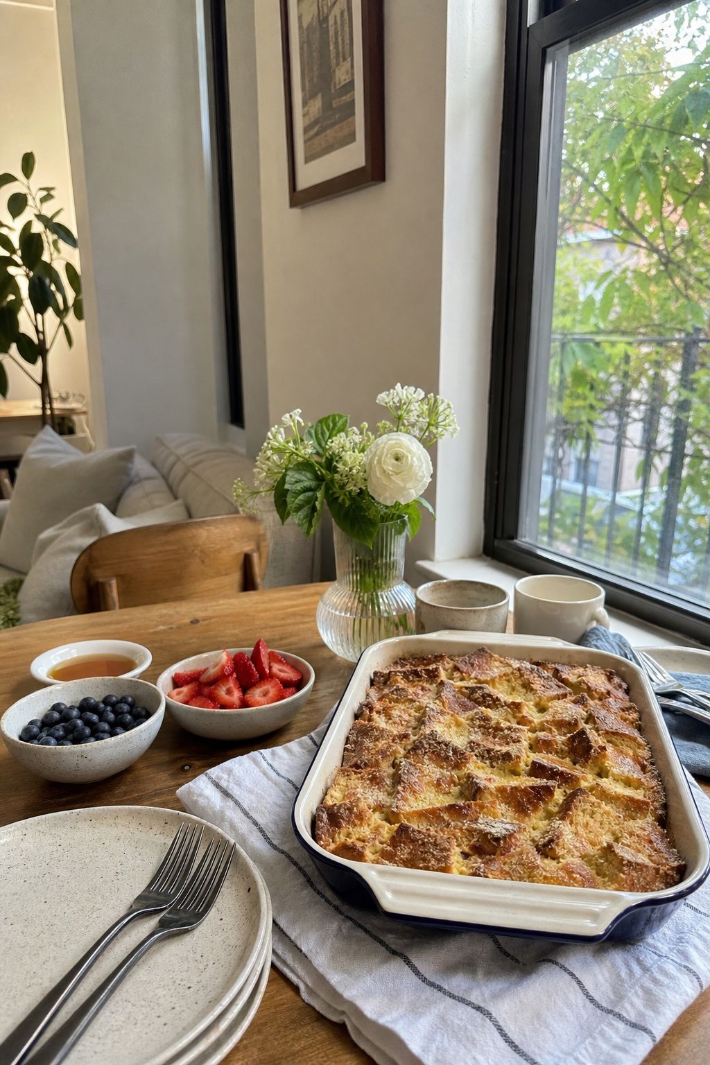 The Overnight French-Toast Bake small apartment idea for Top 17 Breakfast Hosting Ideas for Easy Make-Ahead Mornings.